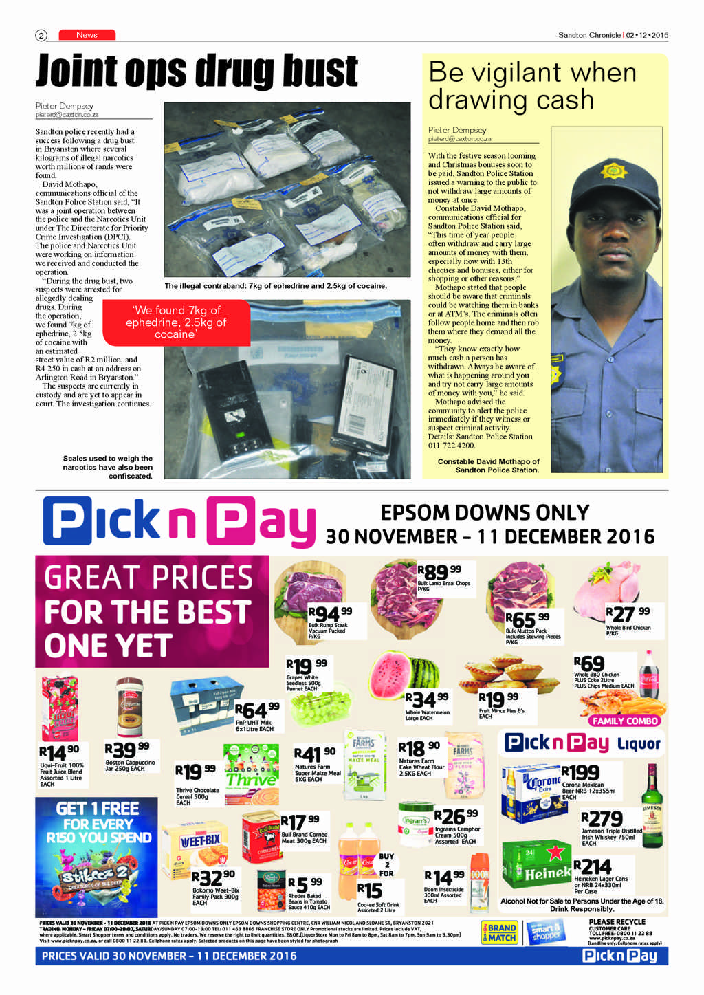 Sandton Chronicle 2 December 2016 page 2