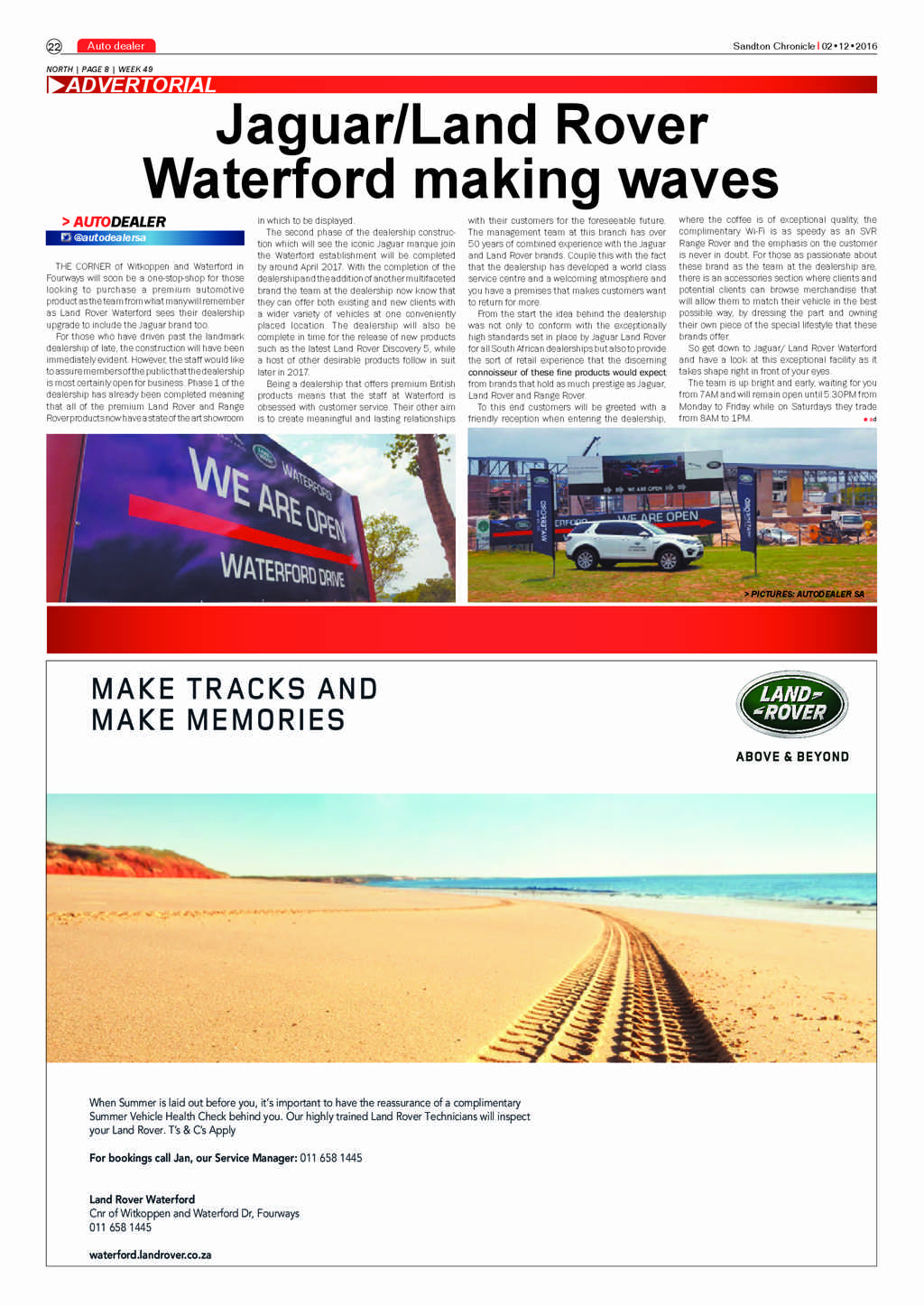 Sandton Chronicle 2 December 2016 page 22