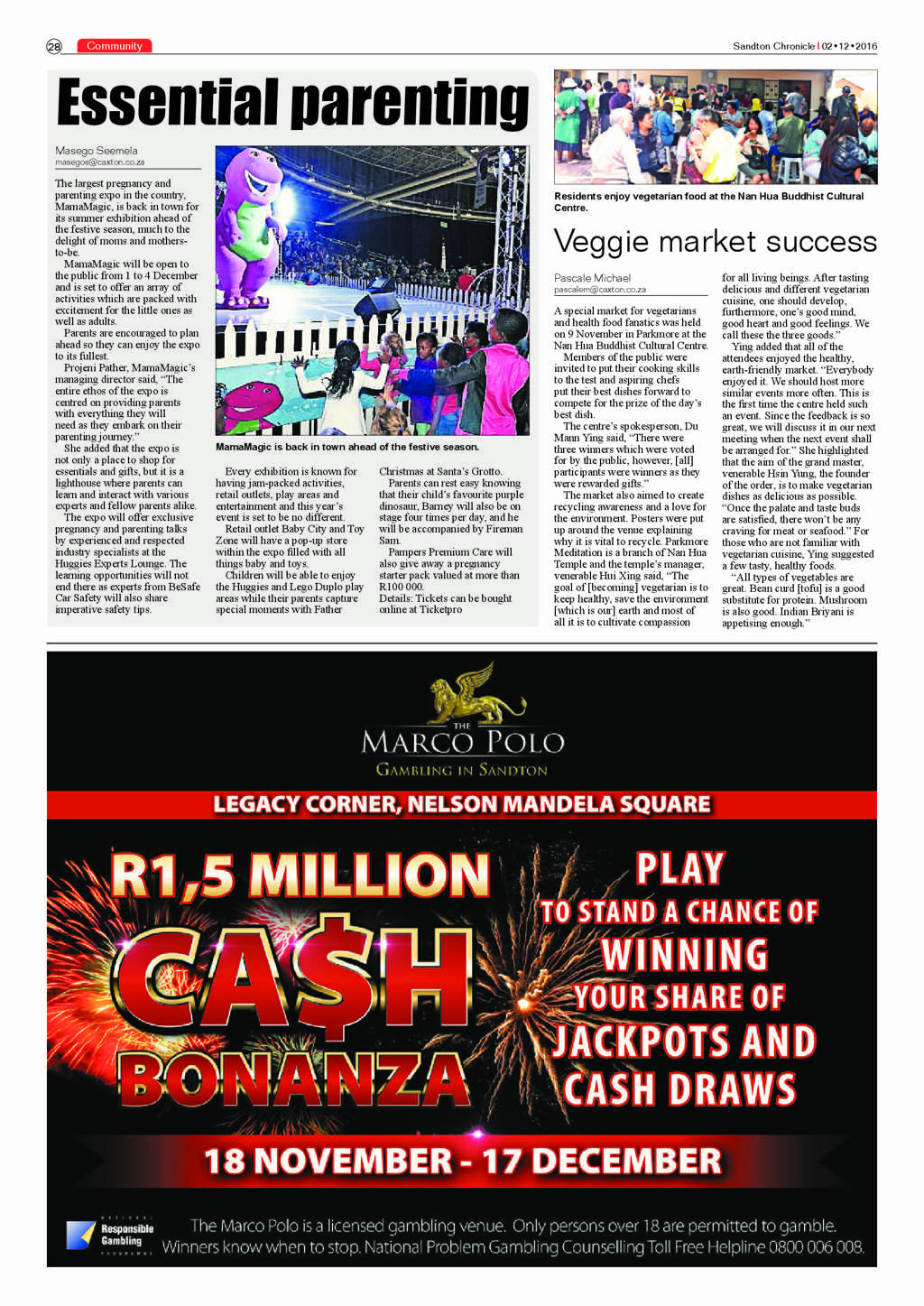 Sandton Chronicle 2 December 2016 page 28