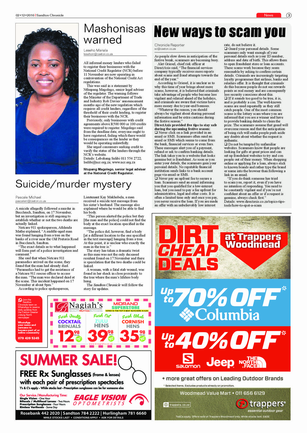 Sandton Chronicle 2 December 2016 page 3