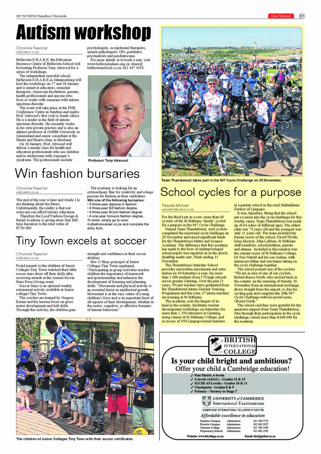 Sandton Chronicle 2 December 2016 page 31