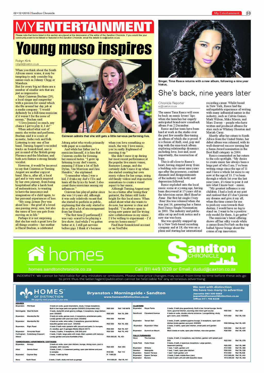 Sandton Chronicle 2 December 2016 page 33