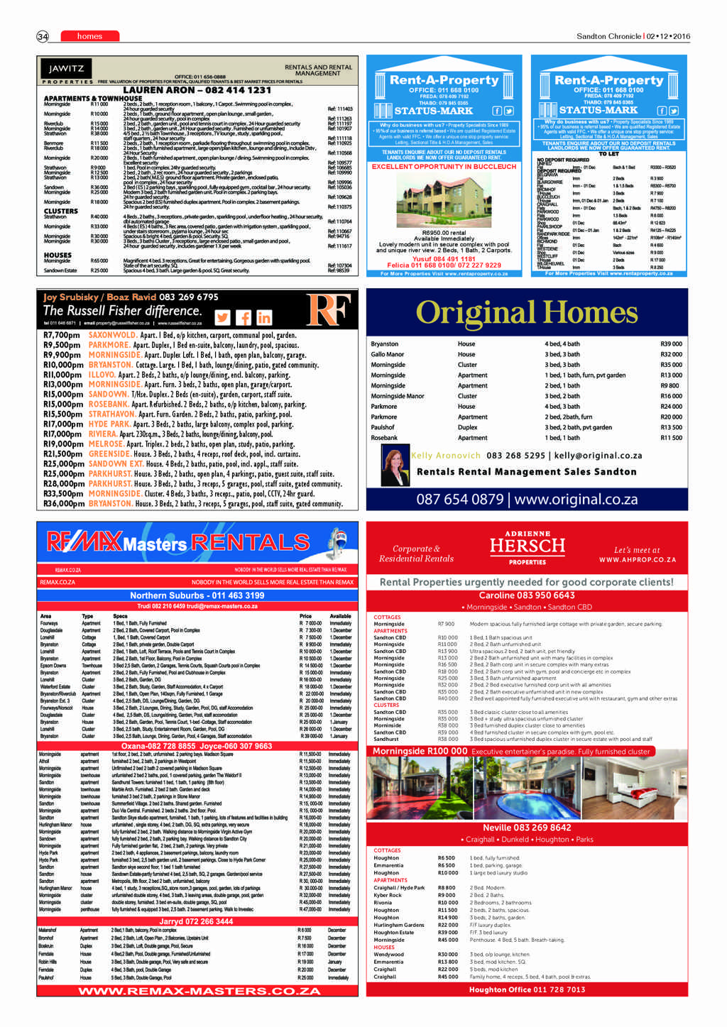 Sandton Chronicle 2 December 2016 page 34