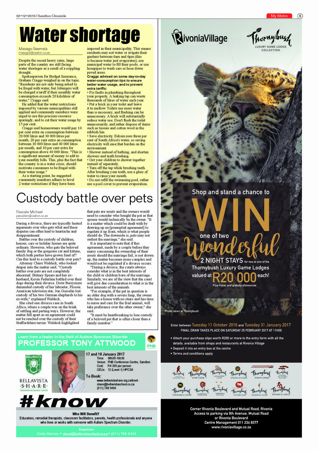 Sandton Chronicle 2 December 2016 page 5