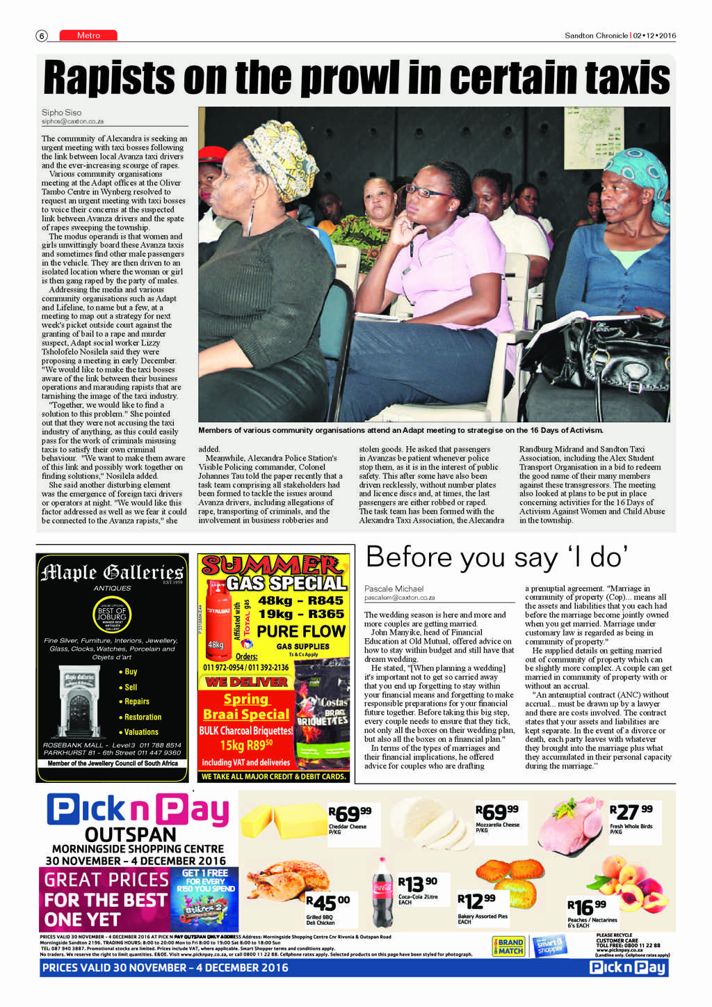 Sandton Chronicle 2 December 2016 page 6