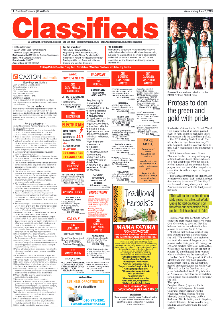 Sandton Chronicle 2 June 2023 page 14