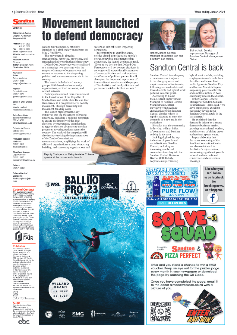 Sandton Chronicle 2 June 2023 page 4