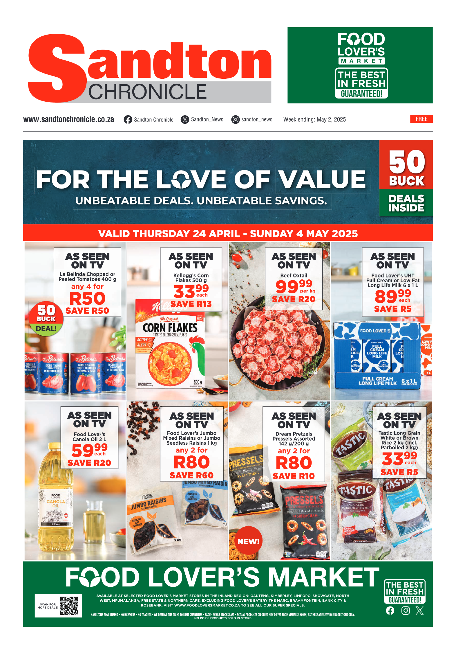 Sandton Chronicle 2 May 2025 page 1