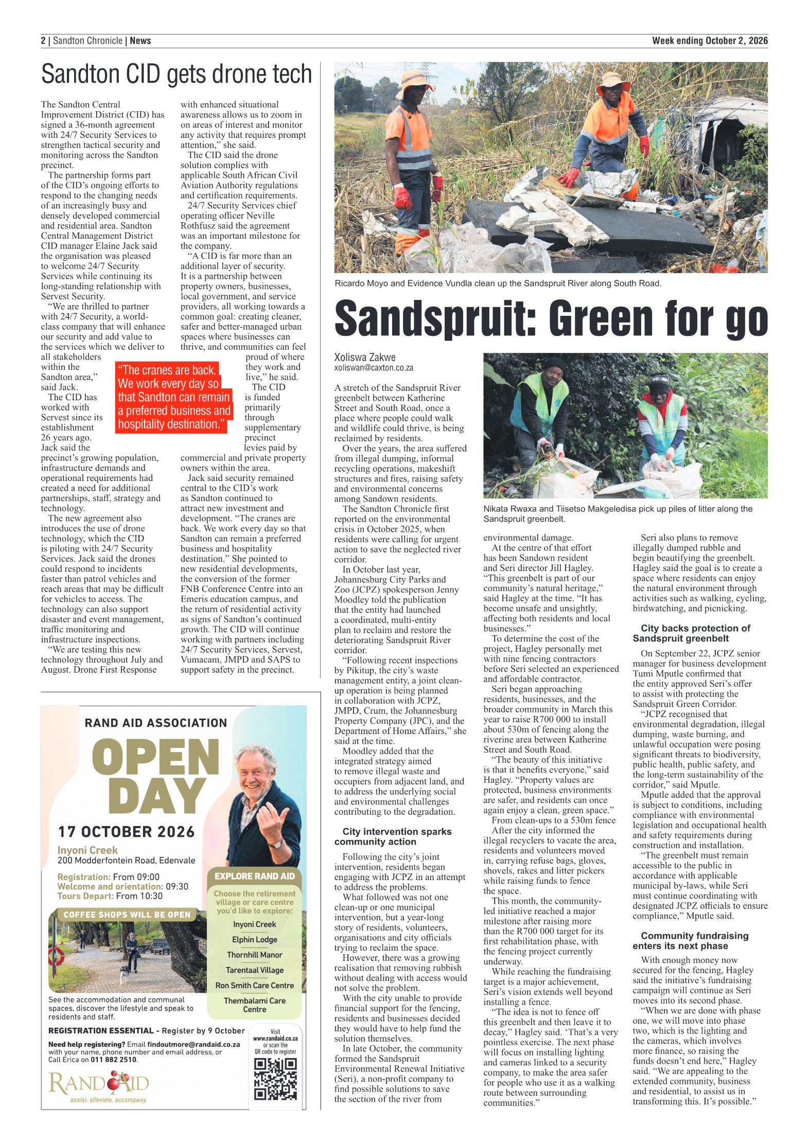 Sandton Chronicle 2 October 2026 page 2