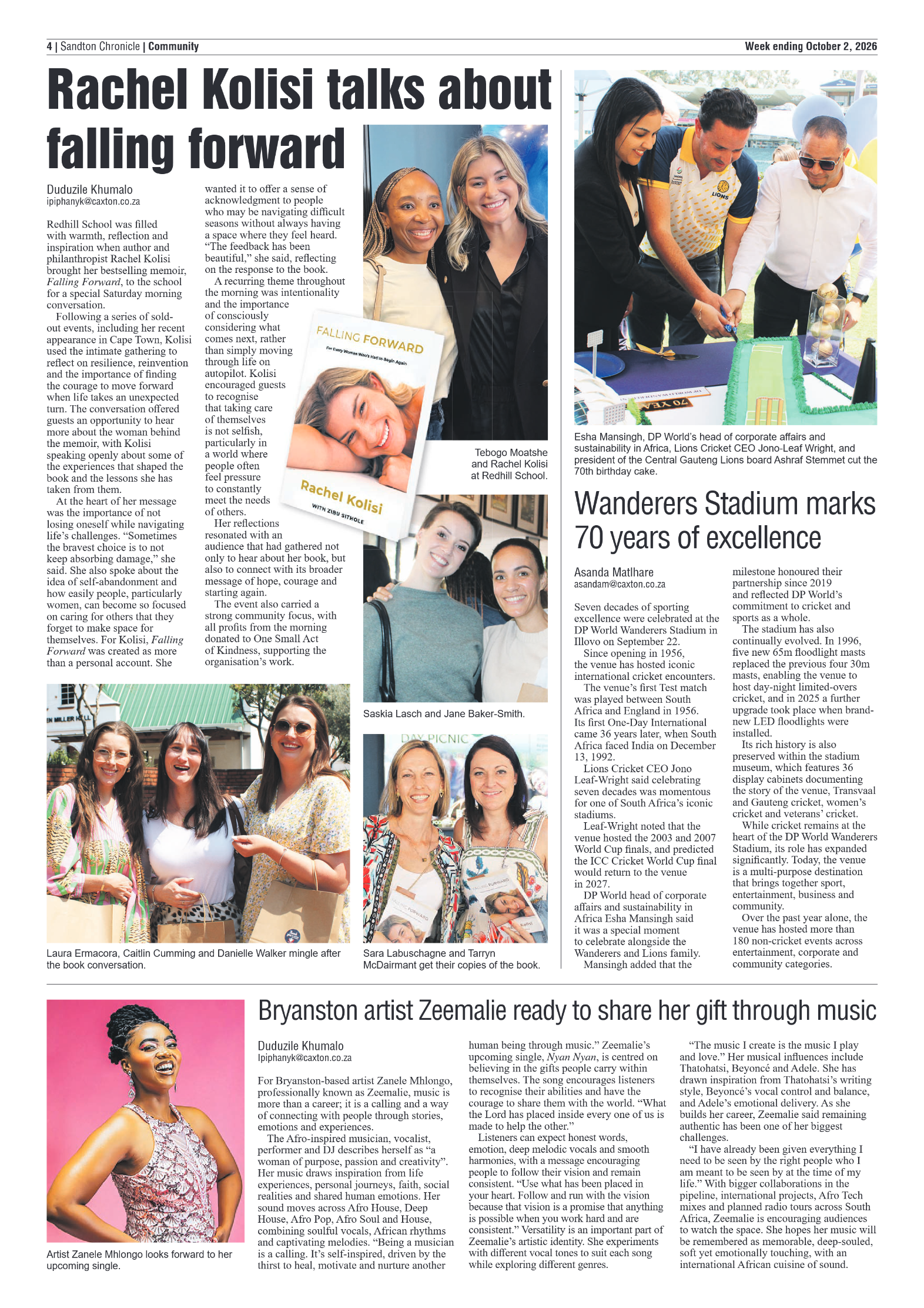 Sandton Chronicle 2 October 2026 page 4