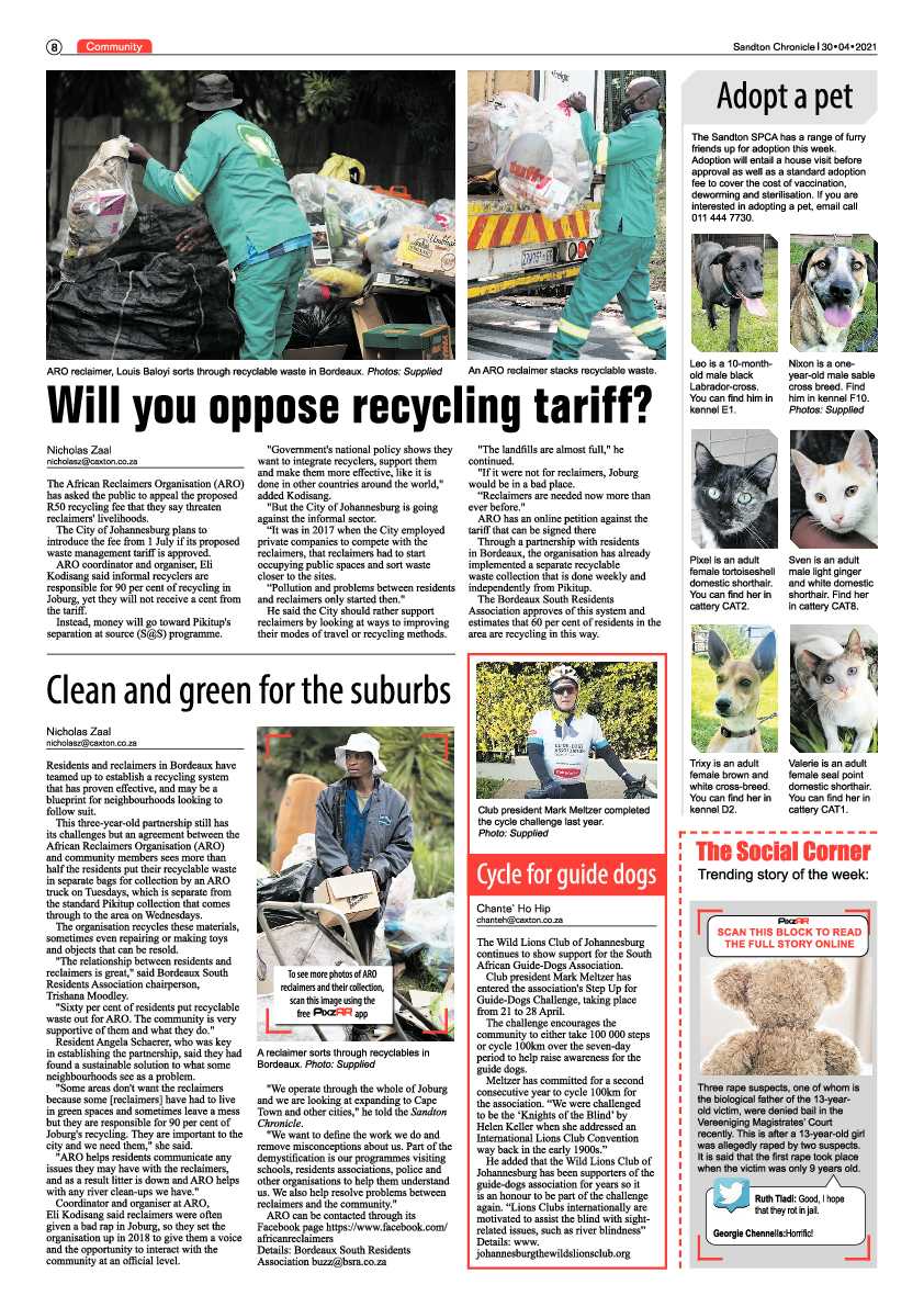 Sandton Chronicle 30 April 2021 page 8