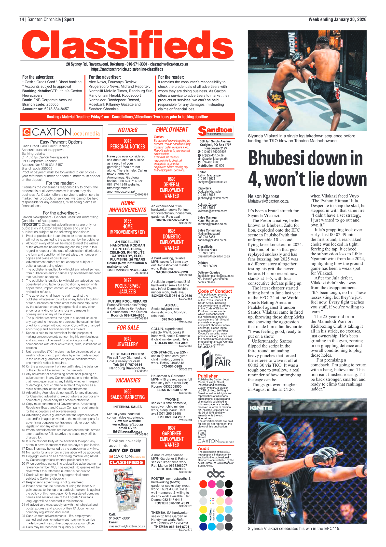 Sandton Chronicle 30 January 2026 page 14