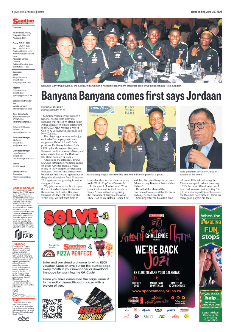 Sandton Chronicle 30 June 2023 page 4