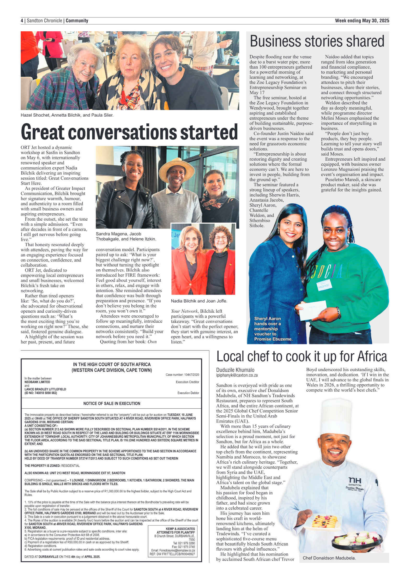 Sandton Chronicle 30 May 2025 page 4