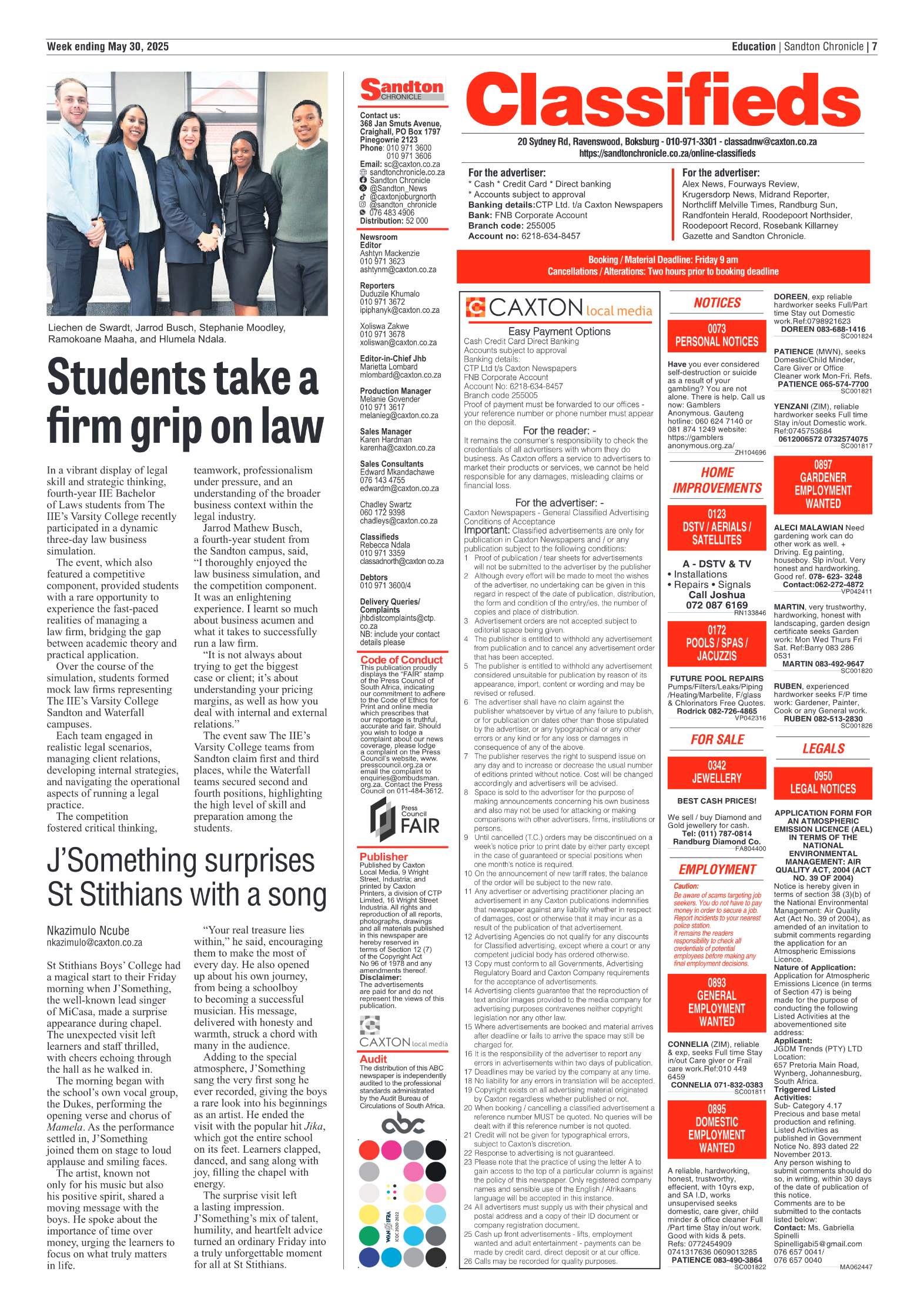 Sandton Chronicle 30 May 2025 page 7