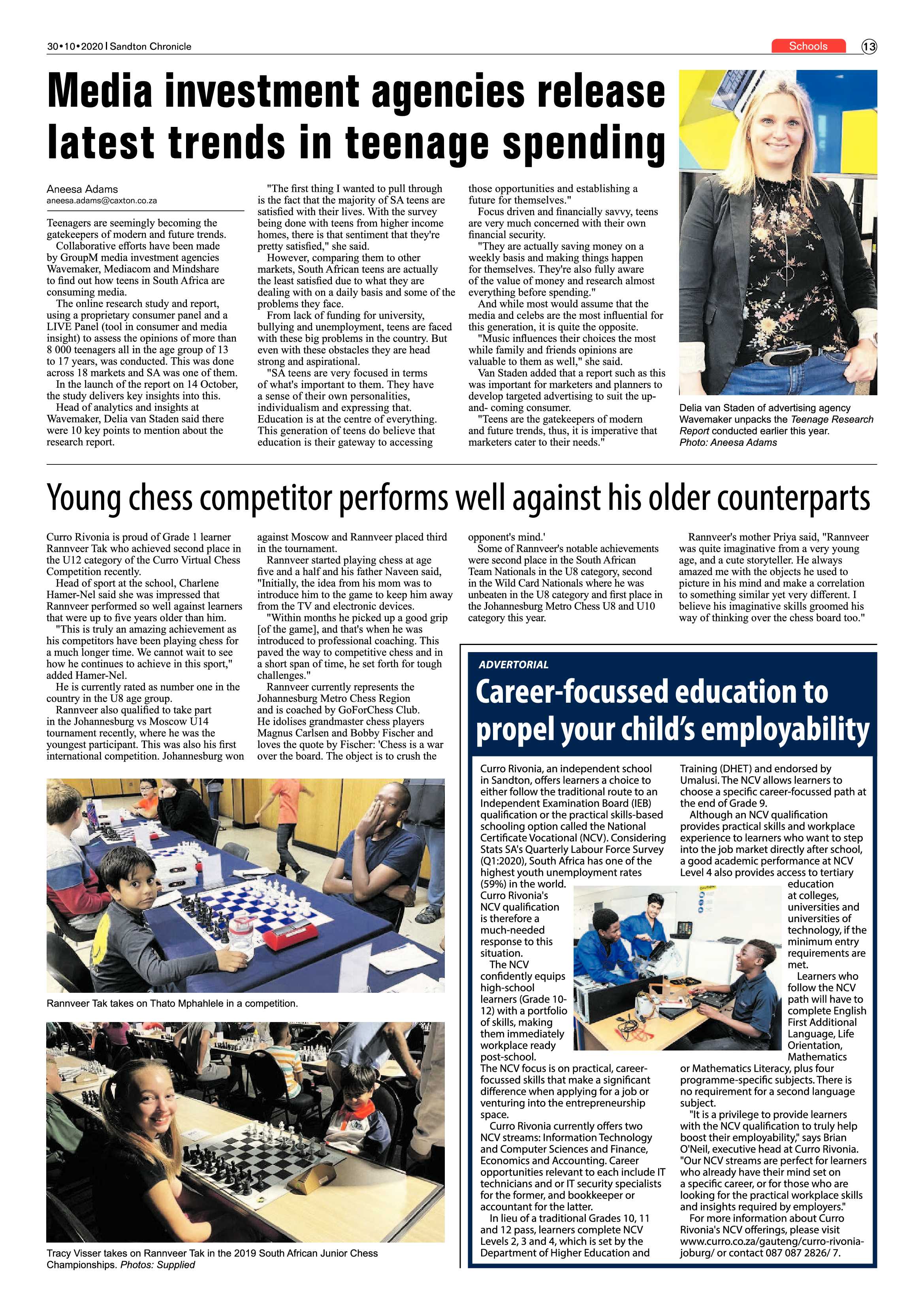 Sandton Chronicle 30 October 2020 page 13