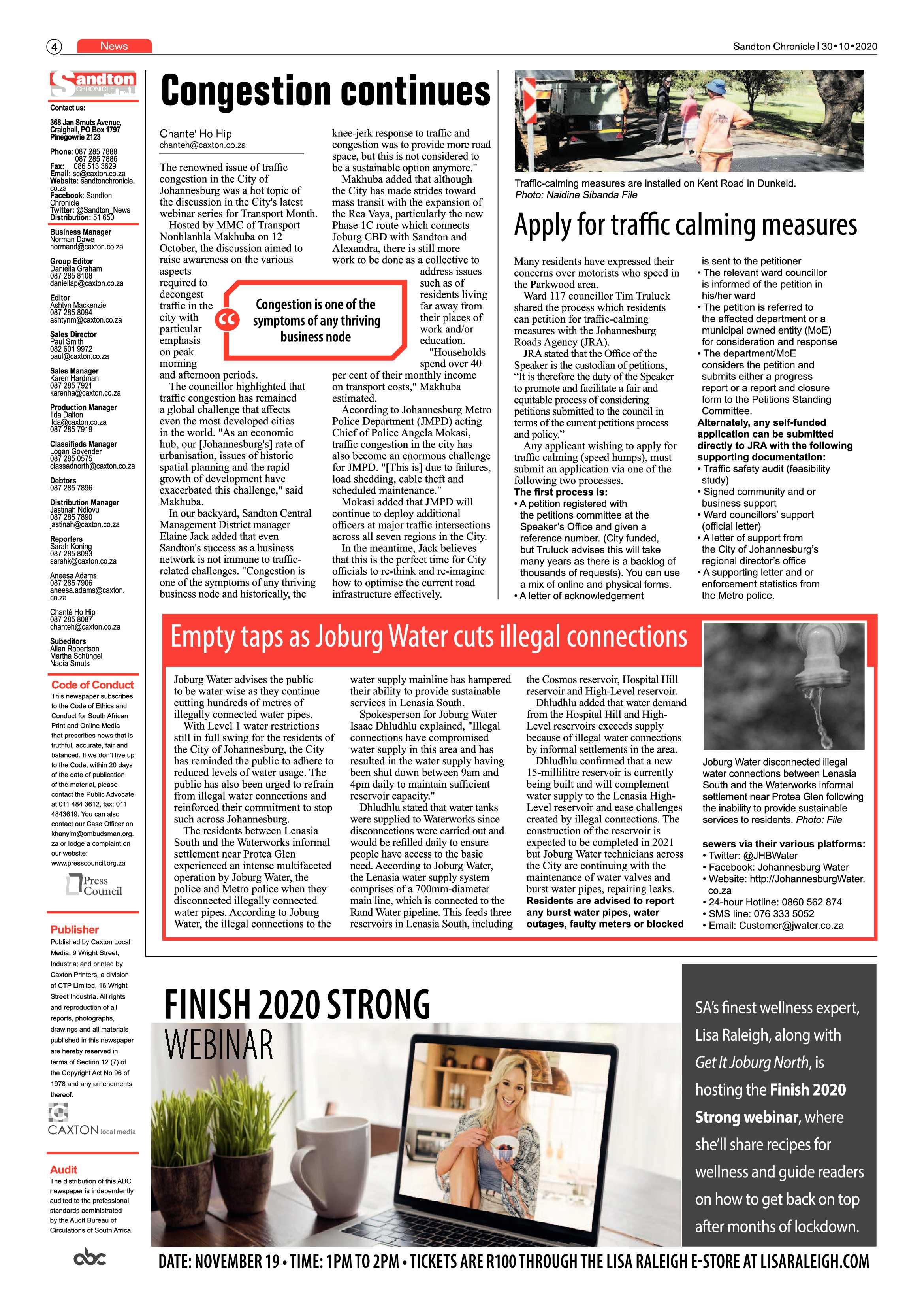 Sandton Chronicle 30 October 2020 page 4