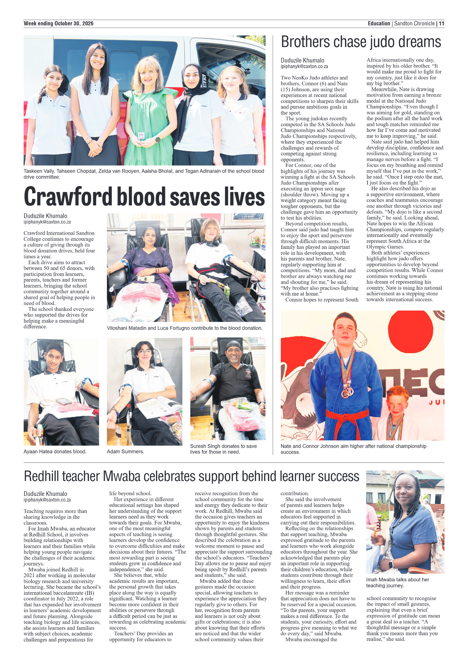 Sandton Chronicle 30 October 2026 page 11