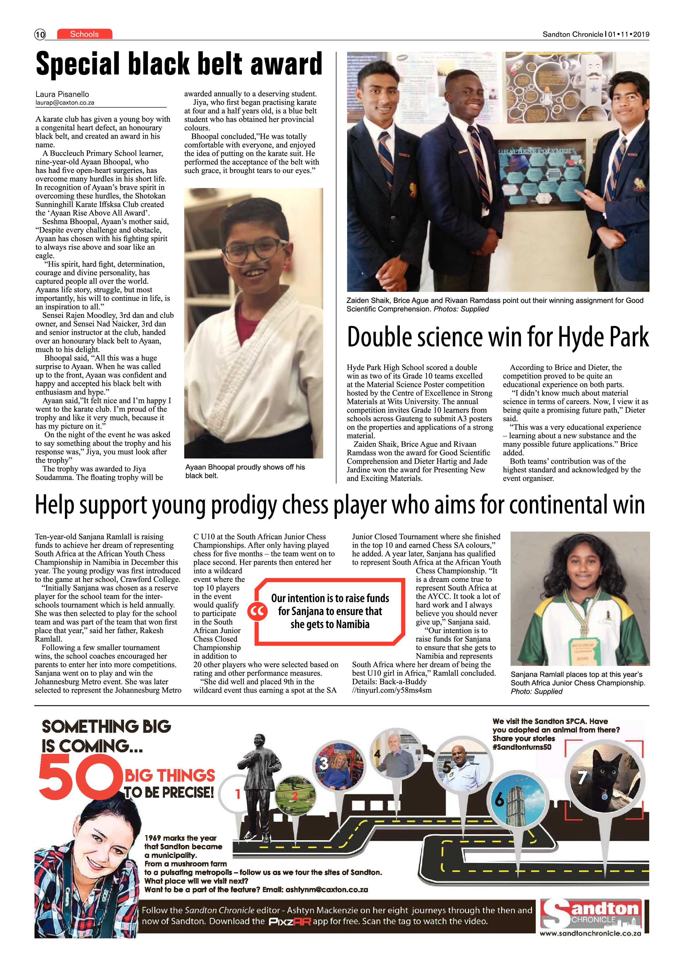 Sandton Chronicle 30 October, 2019 page 10