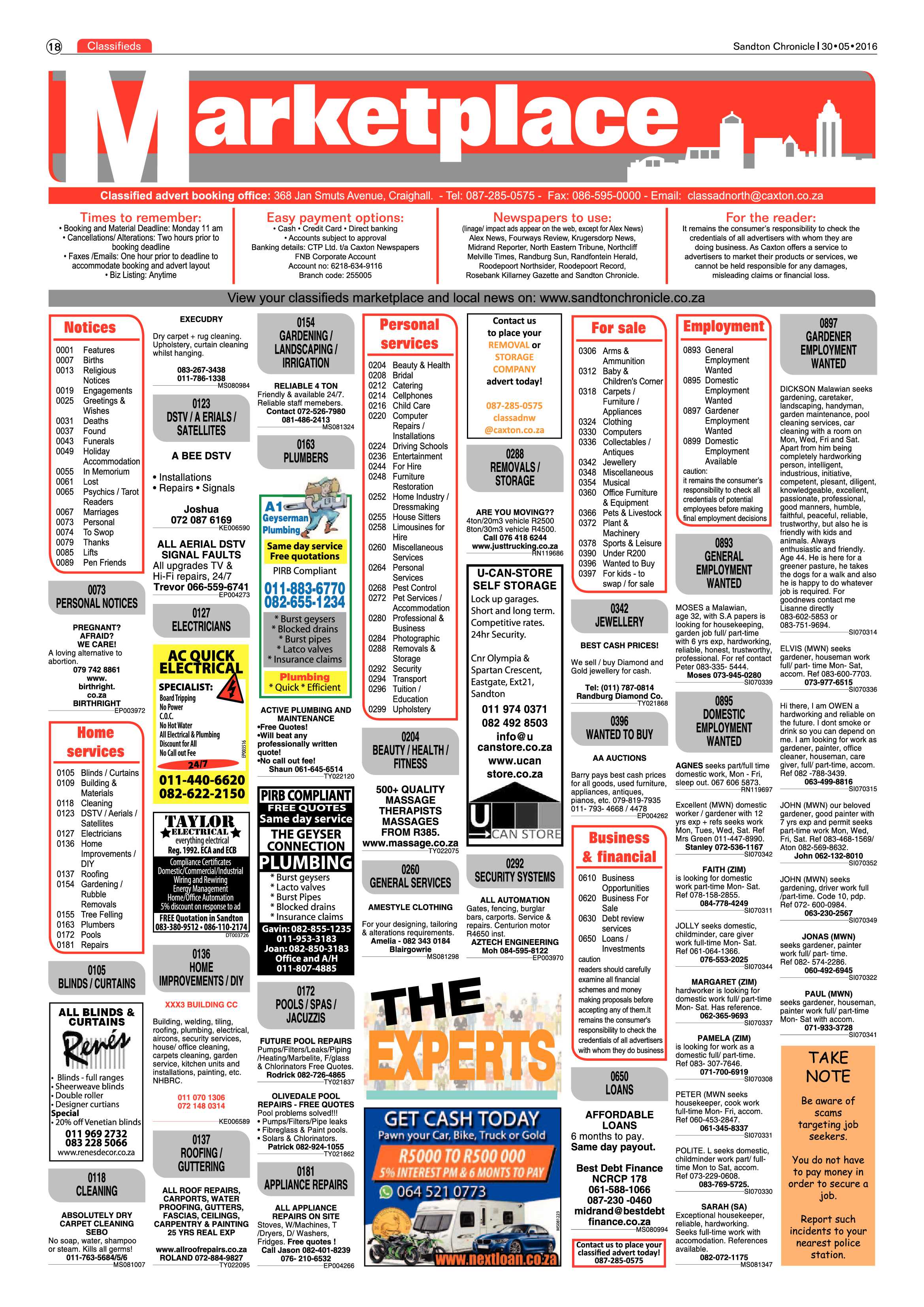 Sandton Chronicle 30 October, 2019 page 18
