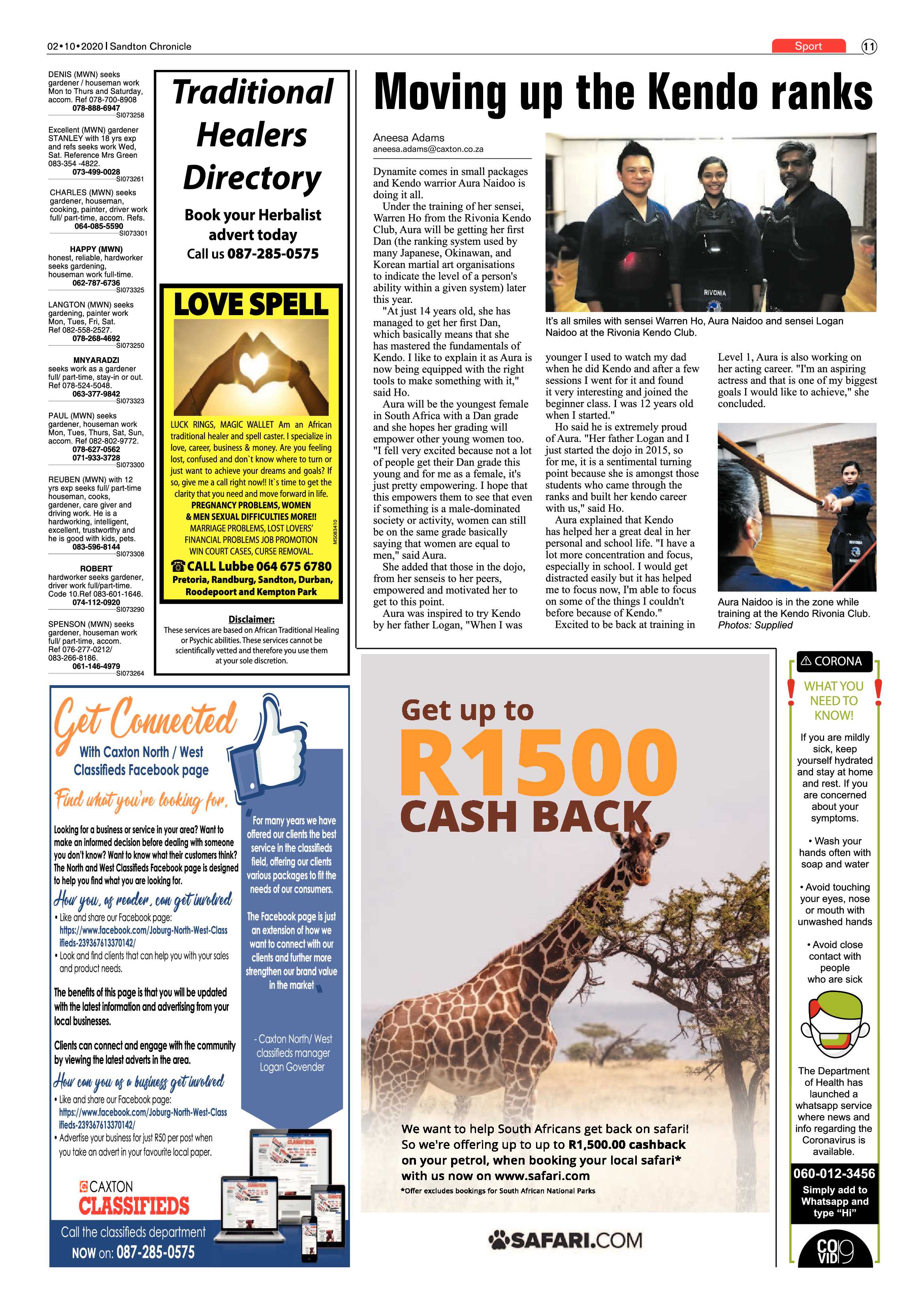 Sandton Chronicle 02 October 2020 page 11