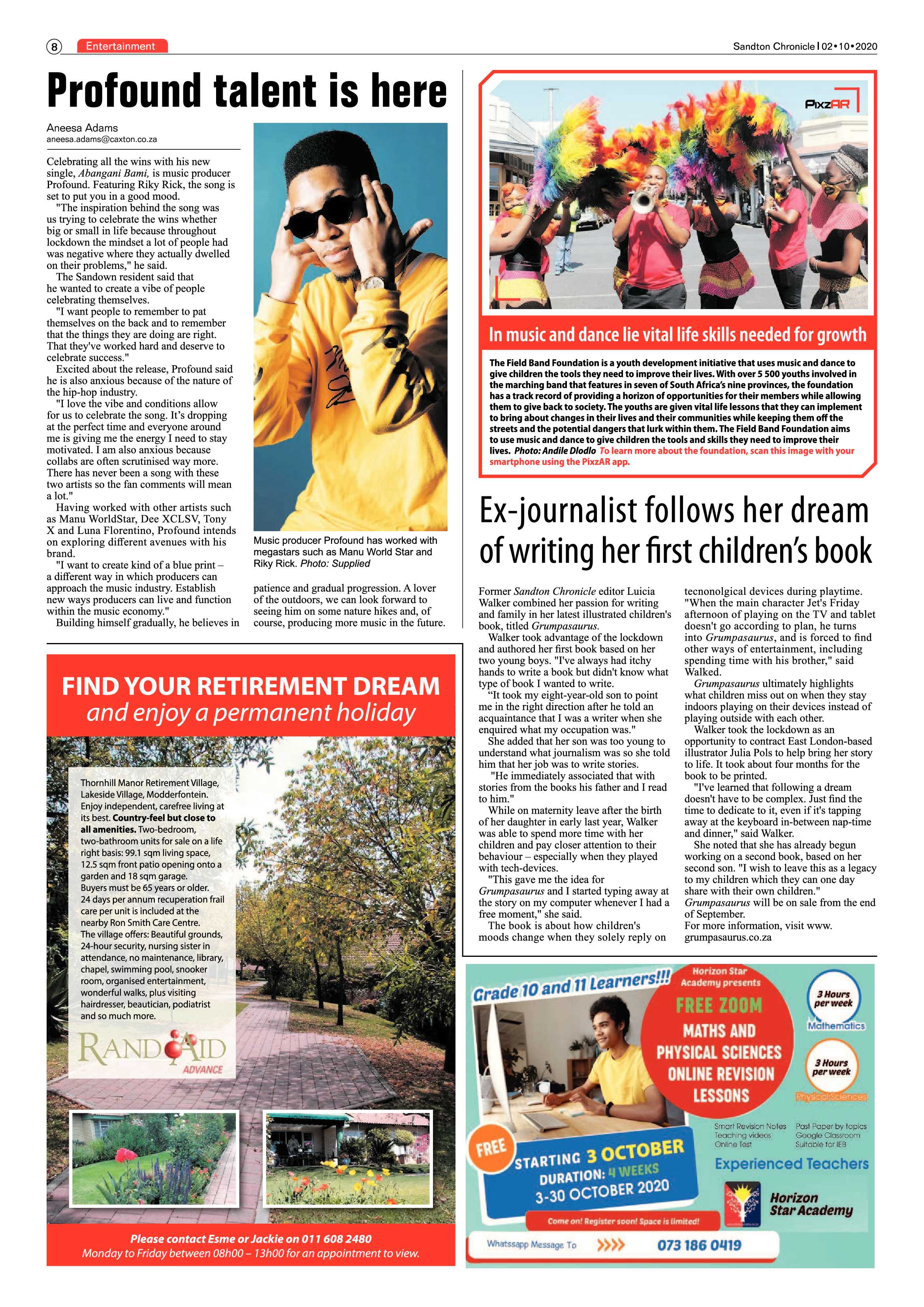 Sandton Chronicle 02 October 2020 page 8