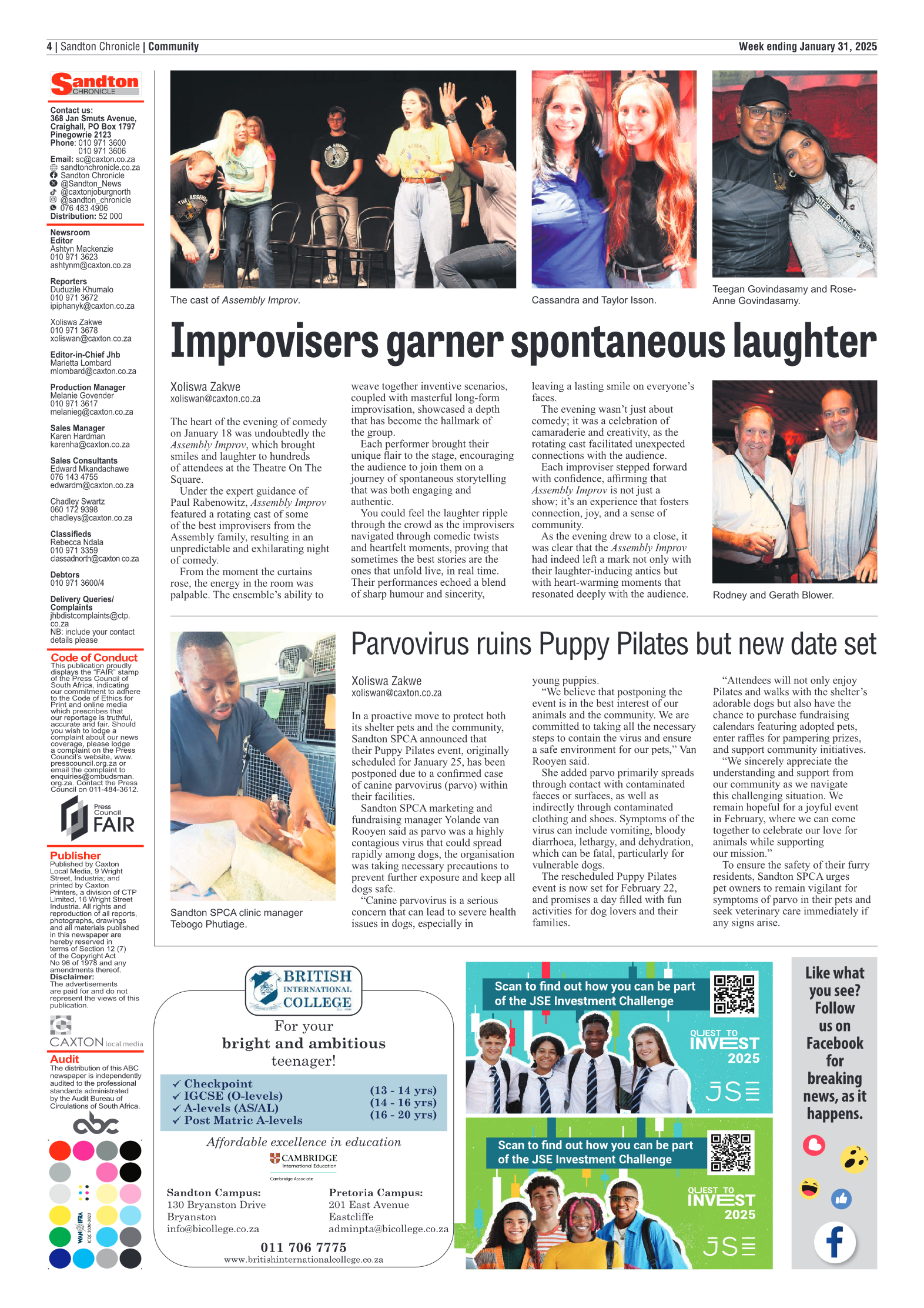 Sandton Chronicle 31 January 2025 page 4