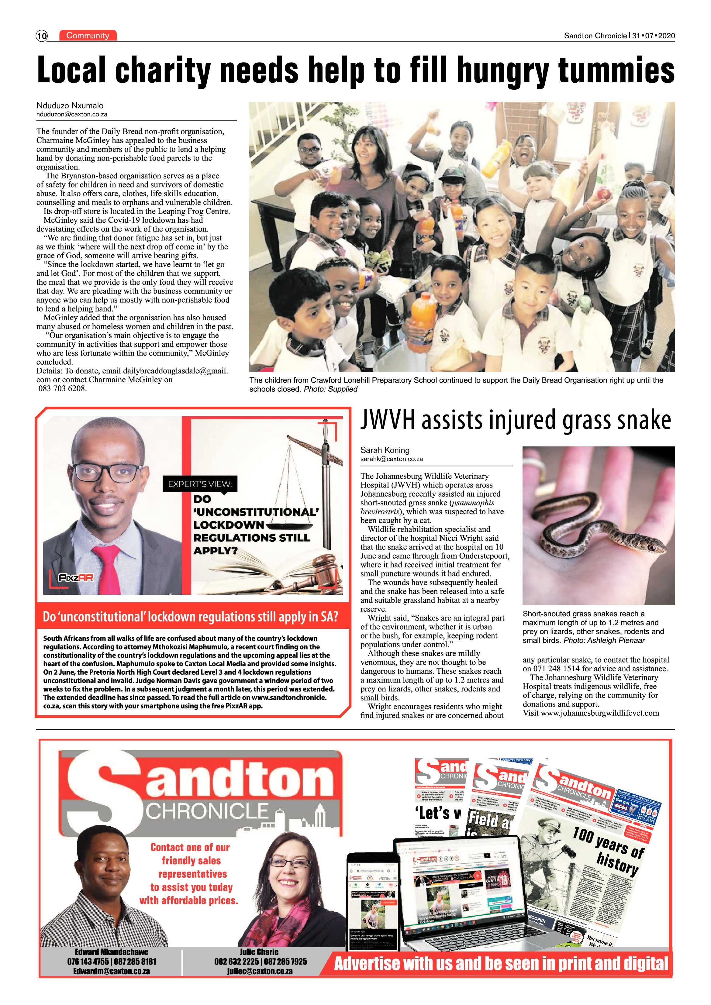 Sandton Chronicle 31 July 2020 page 10
