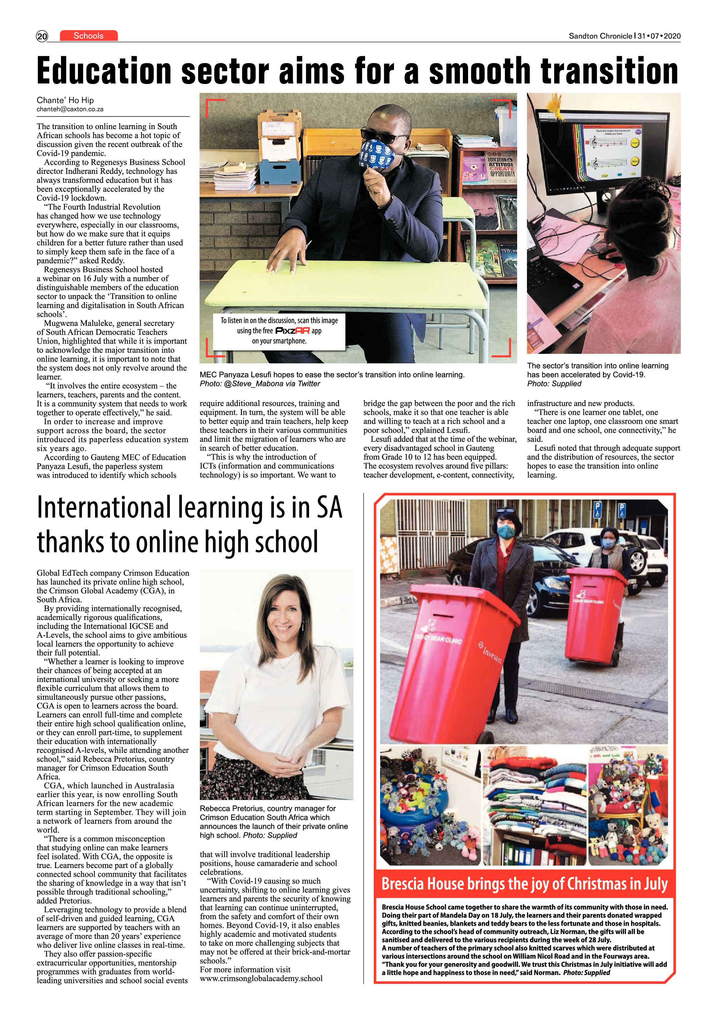 Sandton Chronicle 31 July 2020 page 20