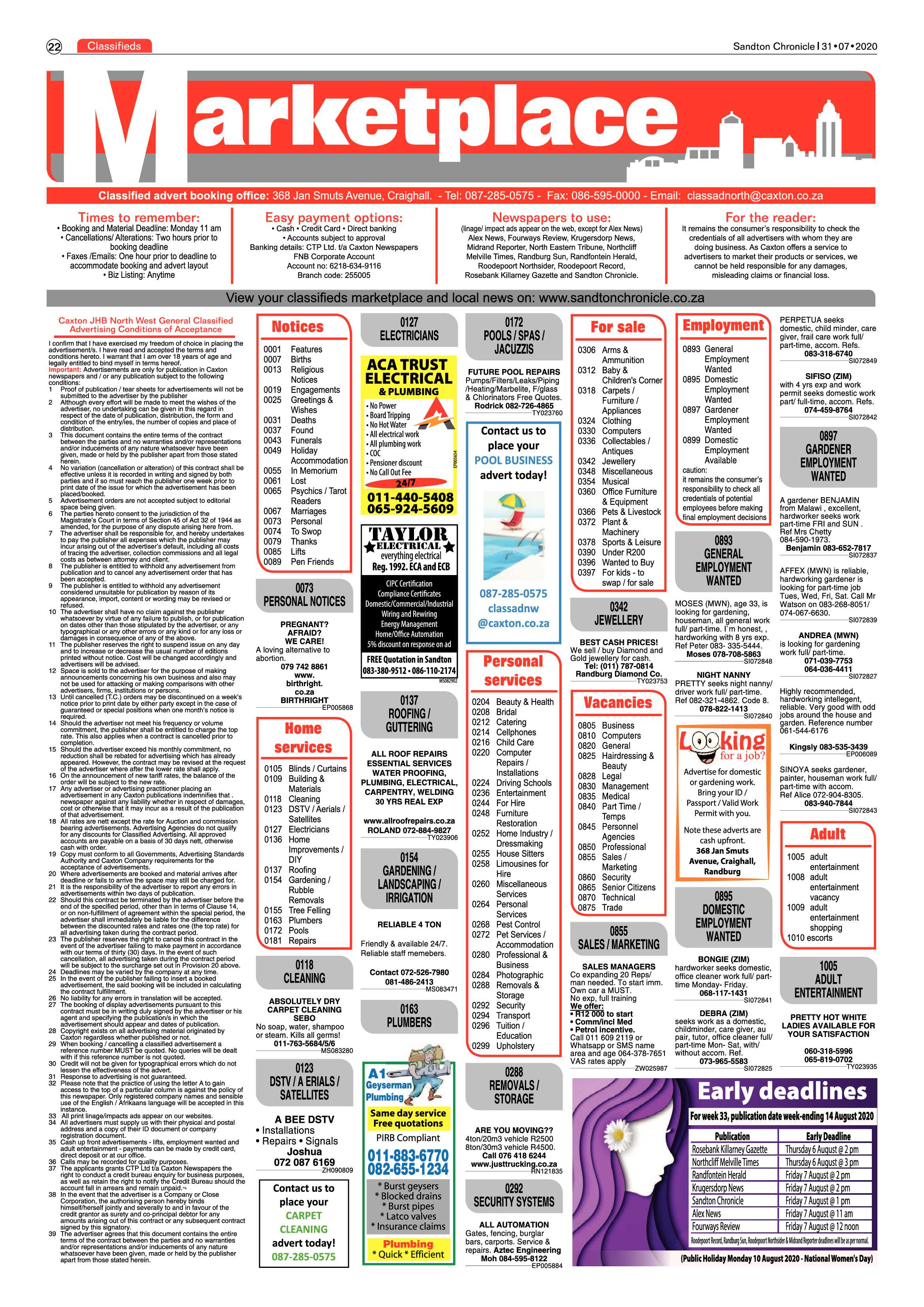 Sandton Chronicle 31 July 2020 page 22