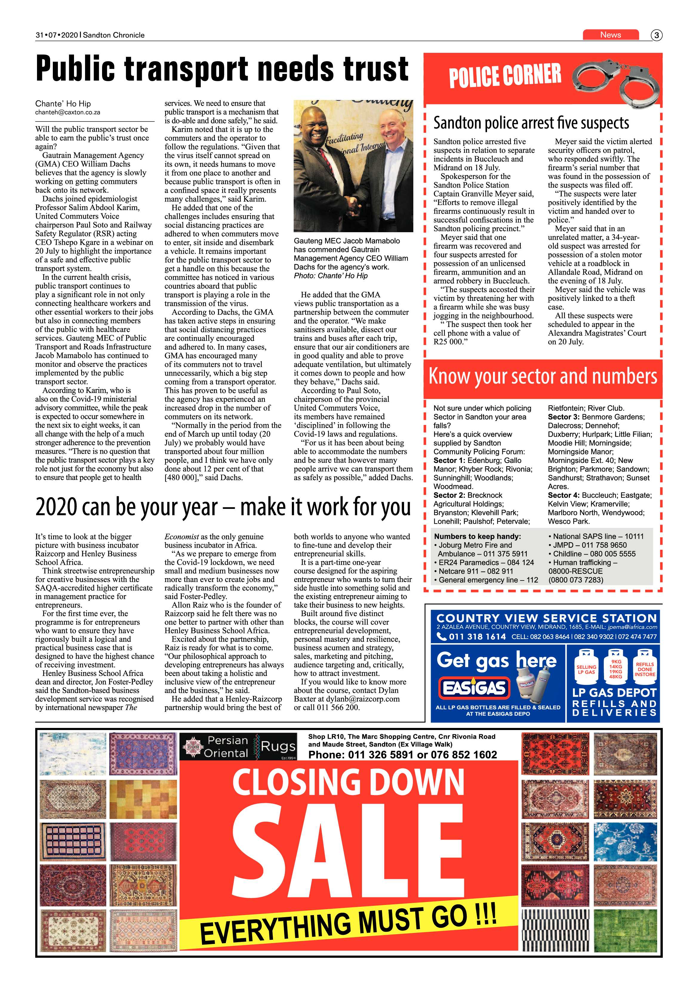 Sandton Chronicle 31 July 2020 page 3