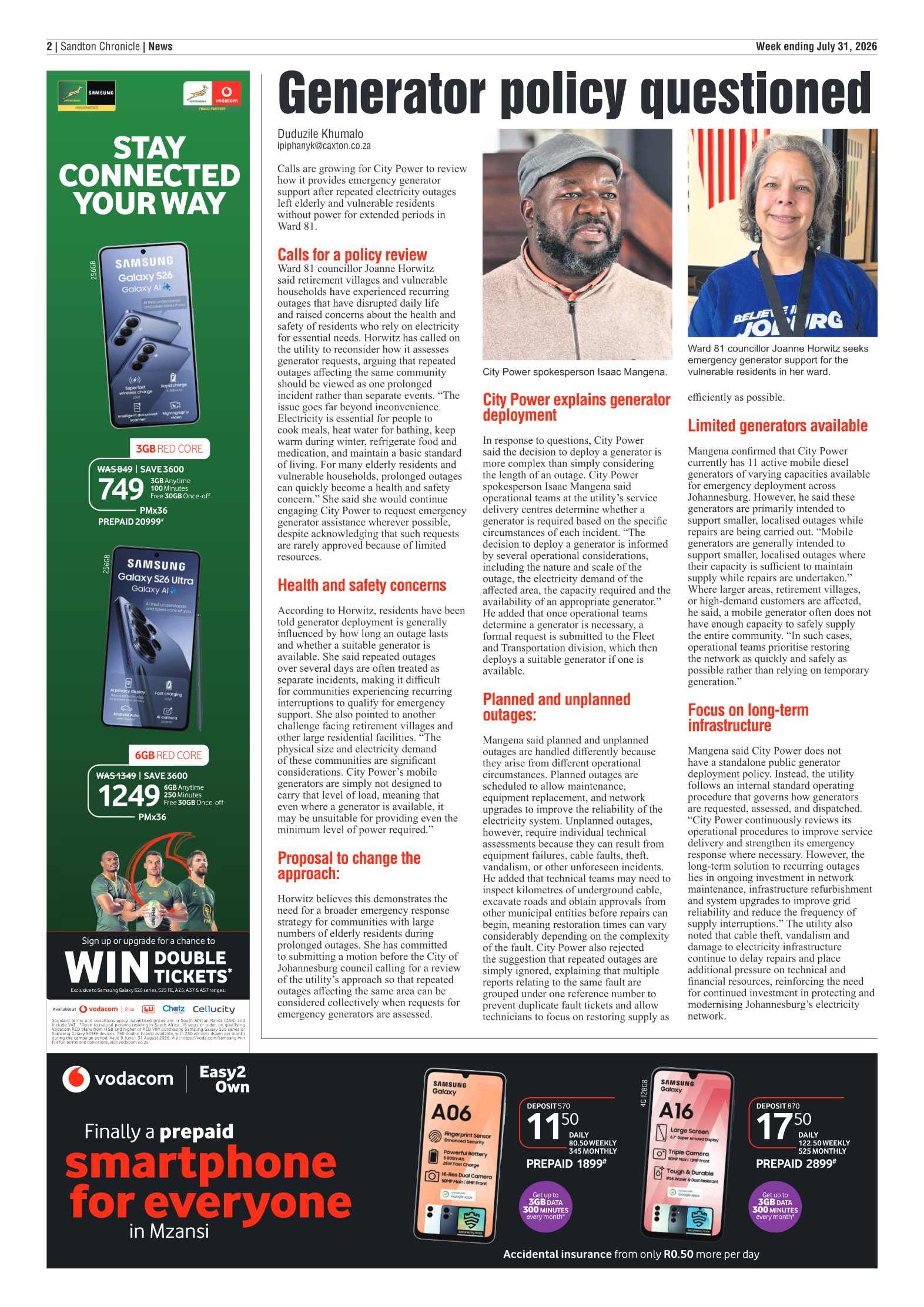 Sandton Chronicle 31 July 2026 page 2