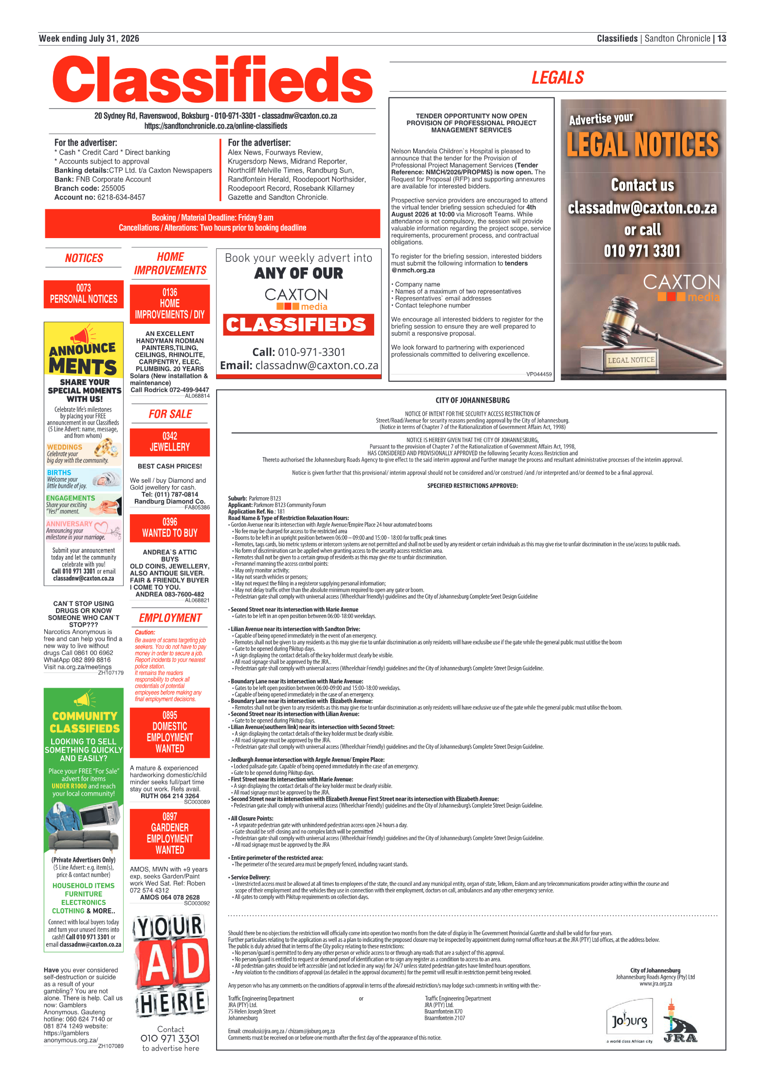 Sandton Chronicle 31 July 2026 page 25