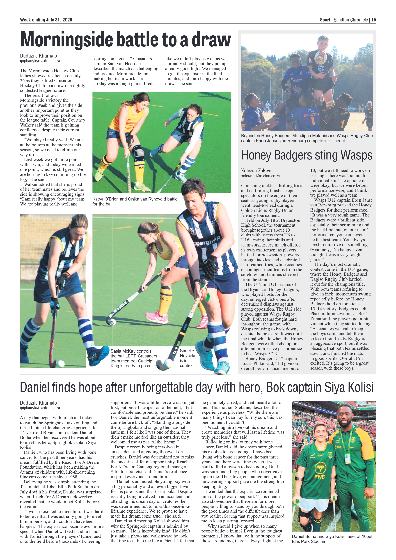 Sandton Chronicle 31 July 2026 page 27