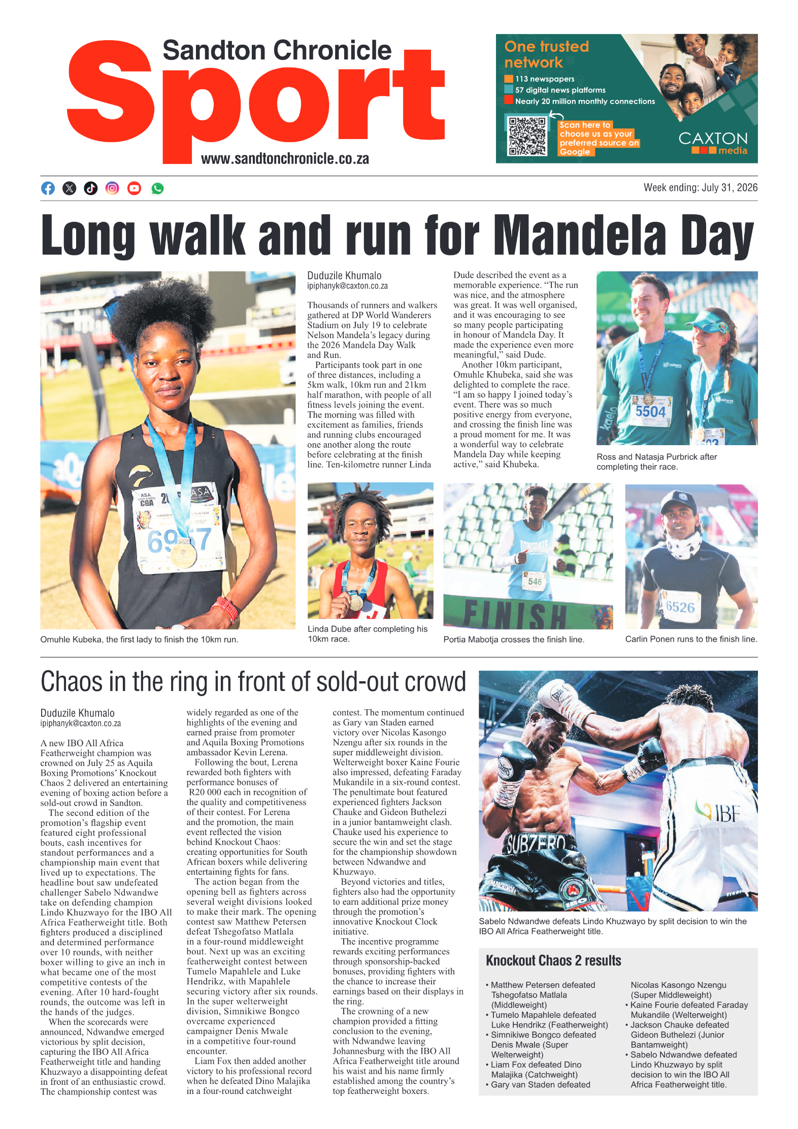 Sandton Chronicle 31 July 2026 page 28