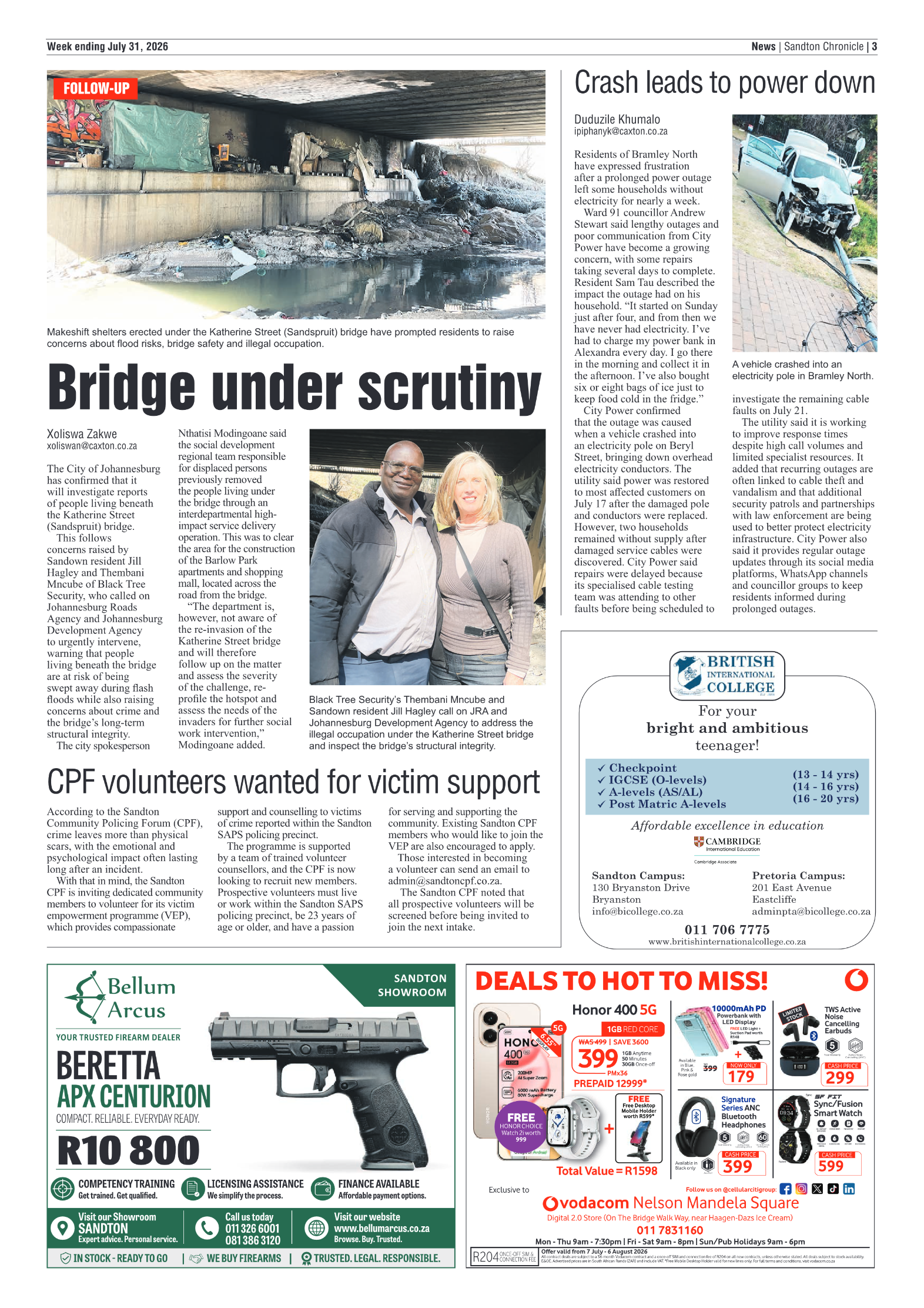 Sandton Chronicle 31 July 2026 page 3