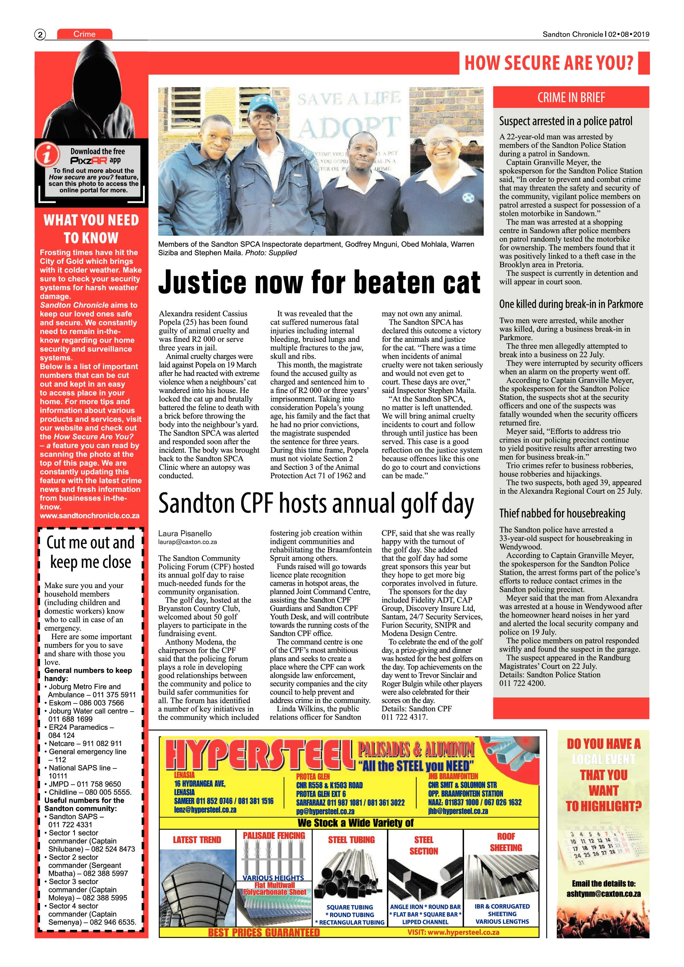 Sandton Chronicle 31 July, 2019 page 2