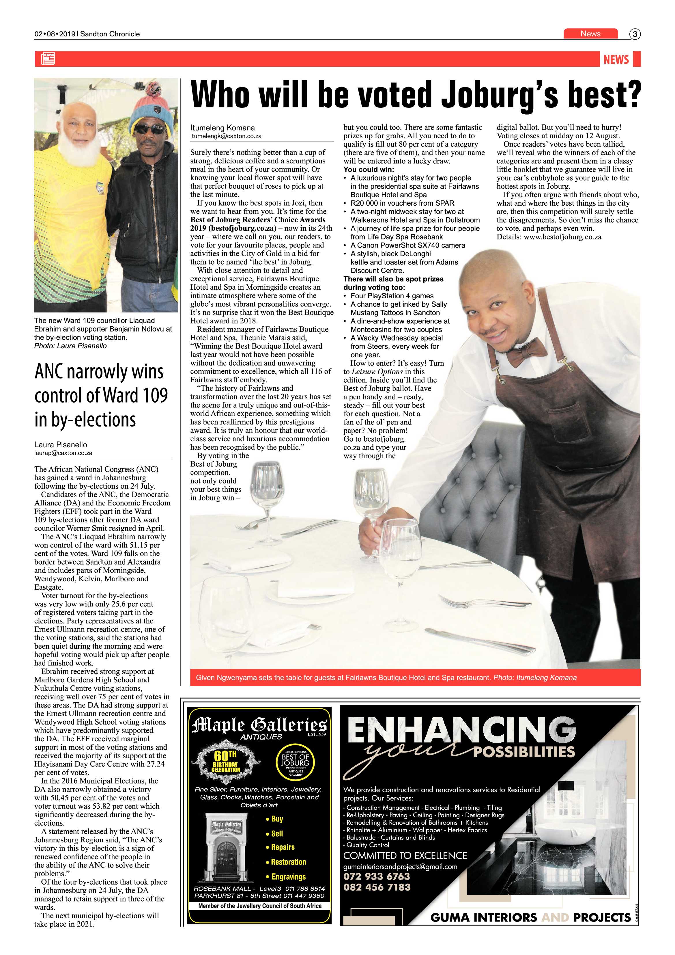 Sandton Chronicle 31 July, 2019 page 3