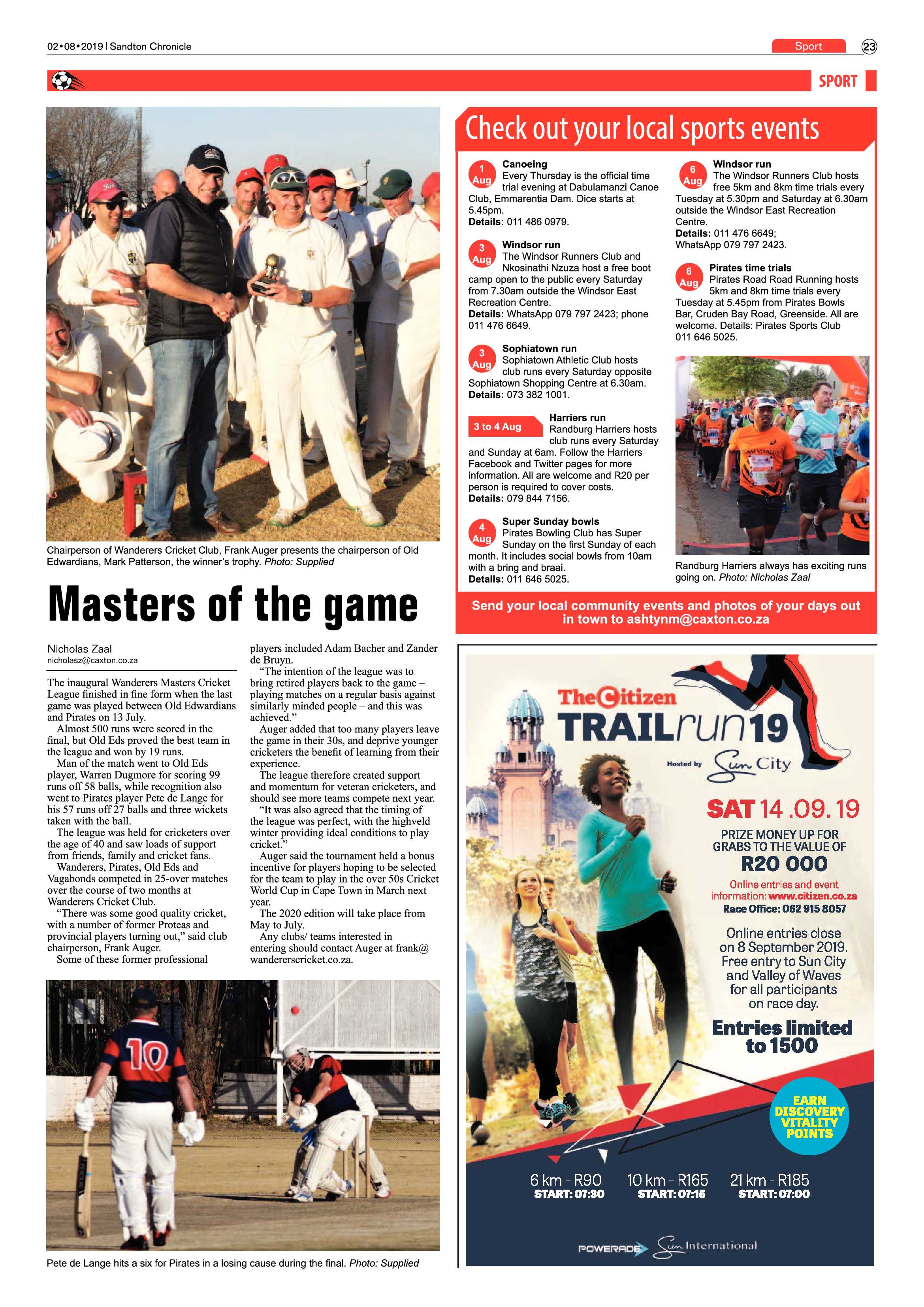 Sandton Chronicle 31 July, 2019 page 39