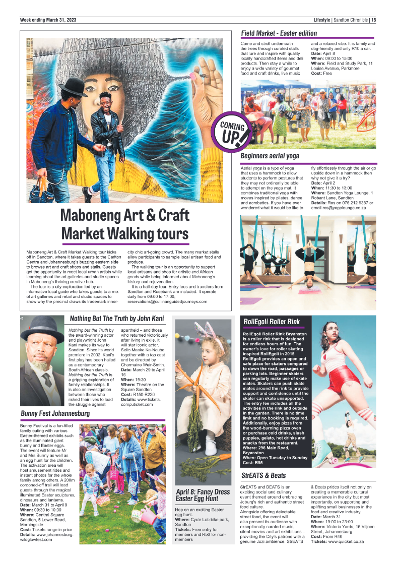 Sandton Chronicle 31 March 2023 page 15
