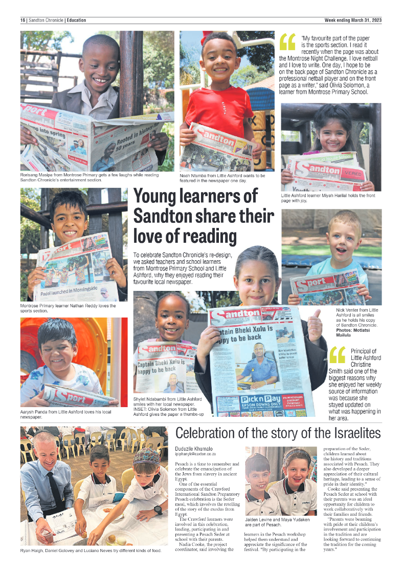 Sandton Chronicle 31 March 2023 page 16