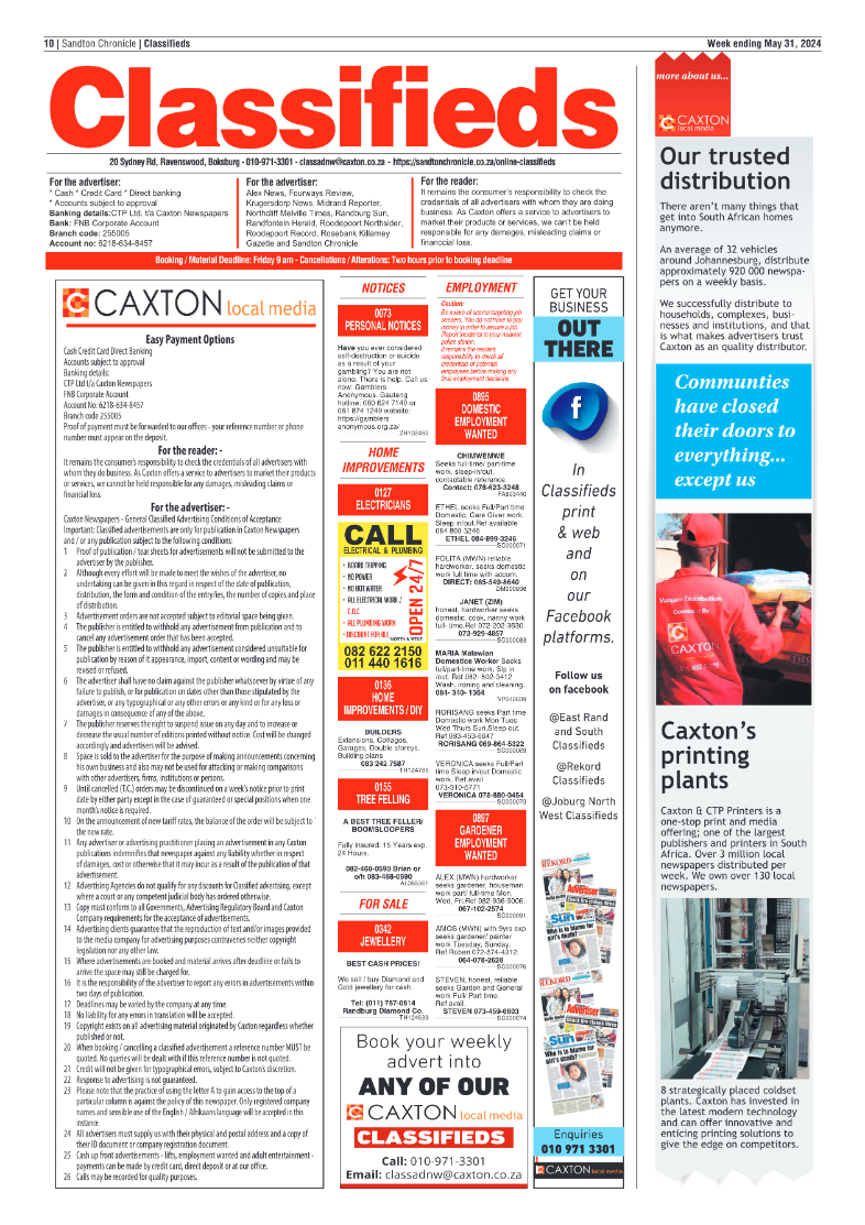 Sandton Chronicle 31 May 2024 page 10