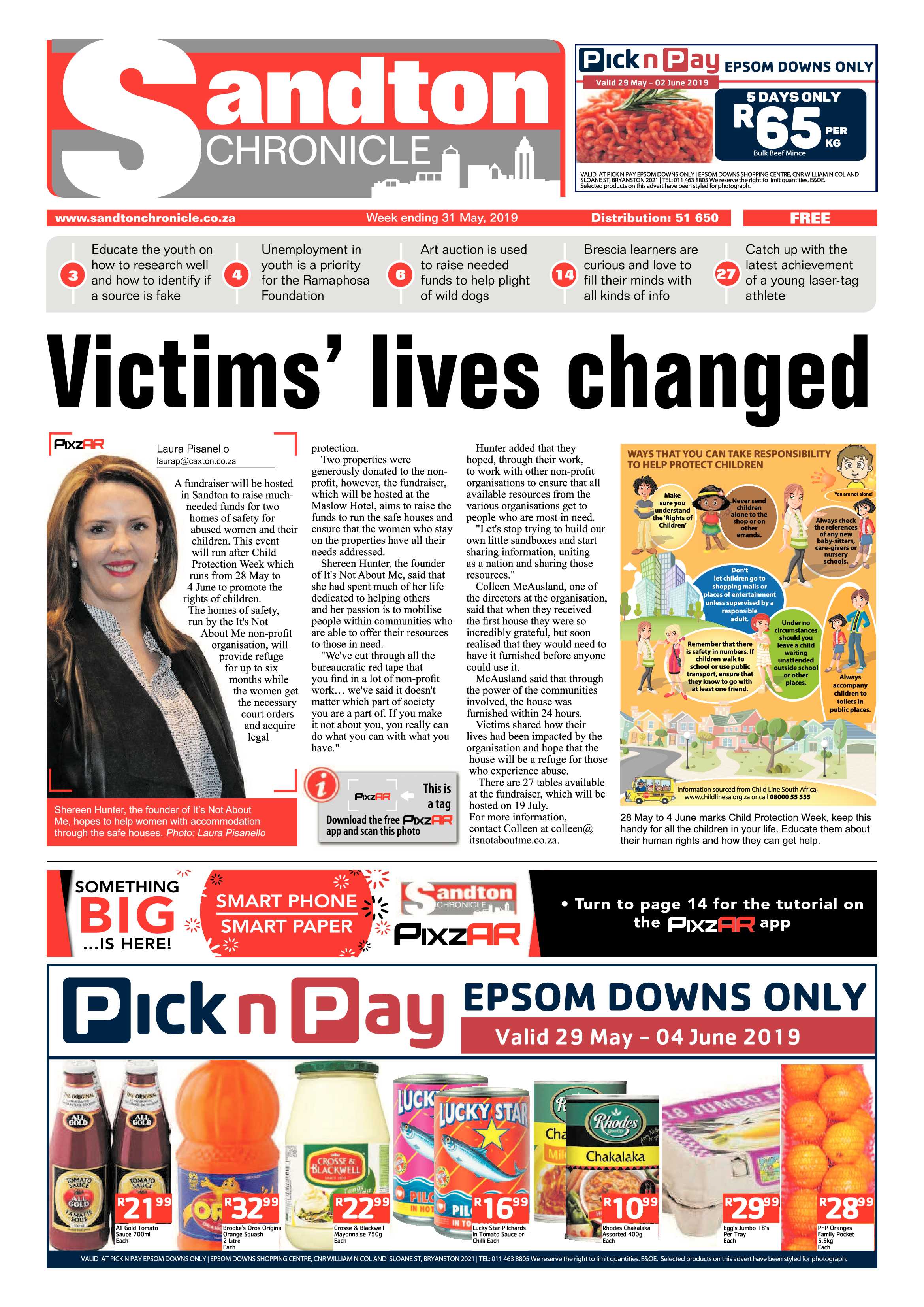 Sandton Chronicle 31 May, 2019 page 1