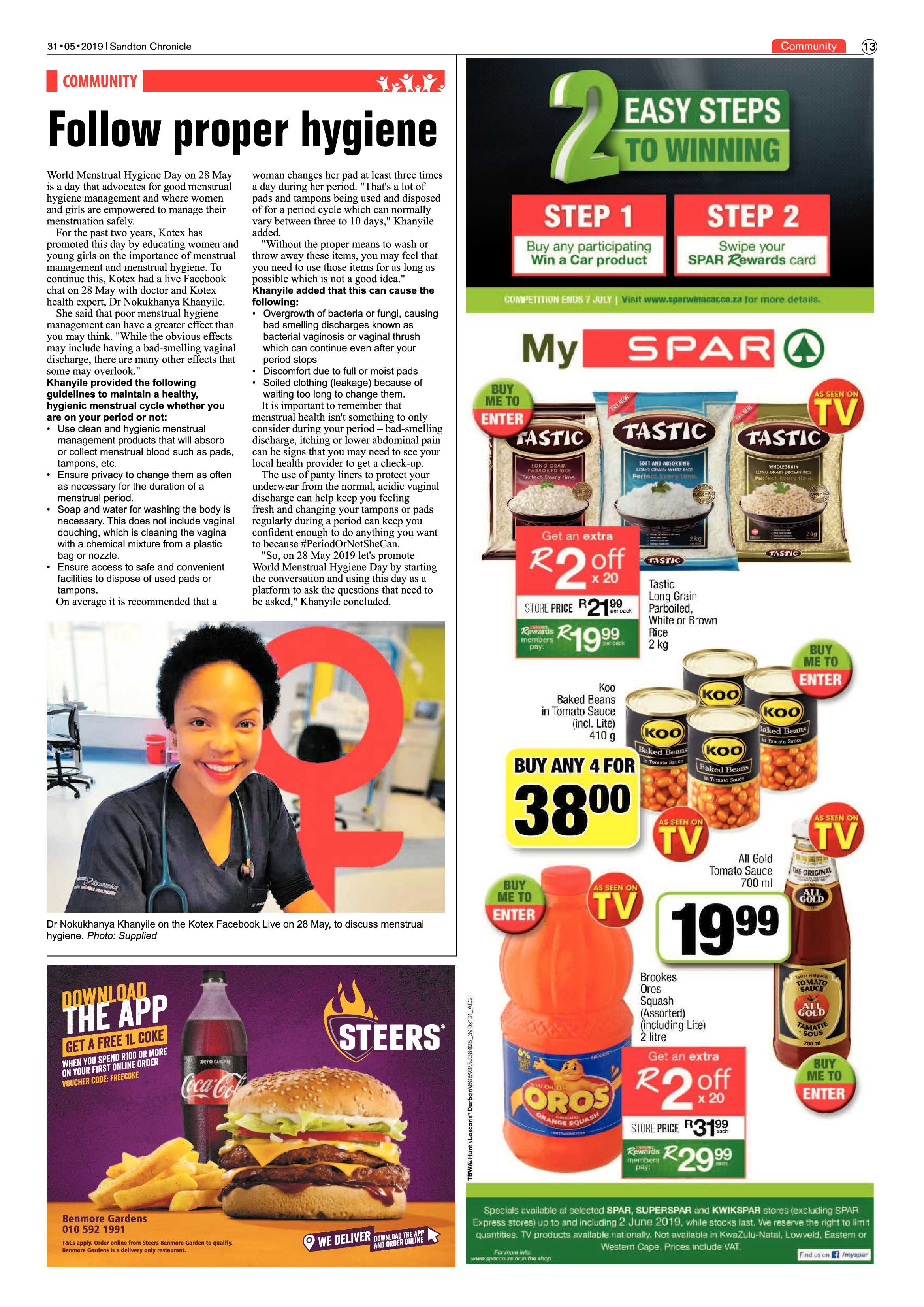 Sandton Chronicle 31 May, 2019 page 13