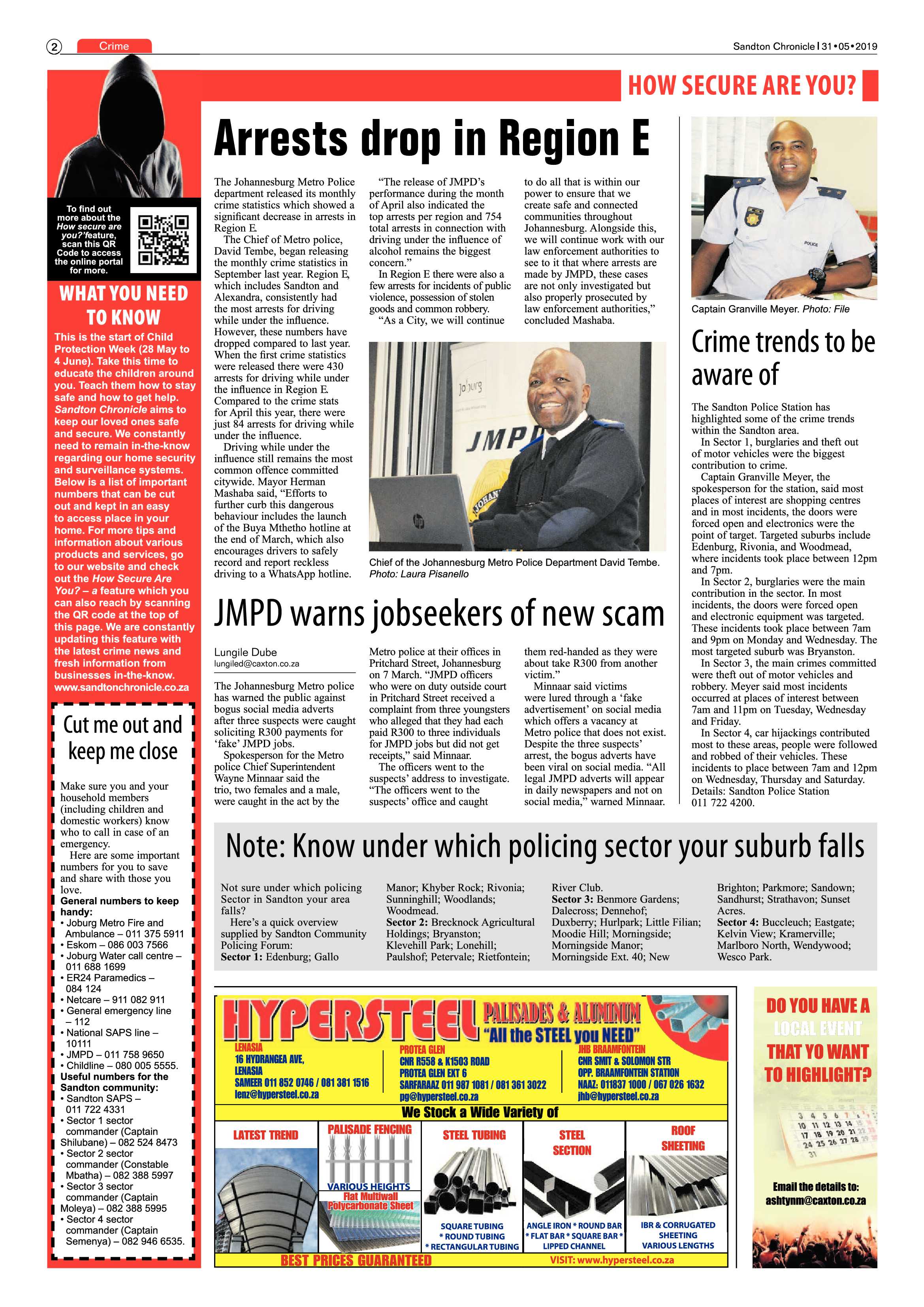 Sandton Chronicle 31 May, 2019 page 2