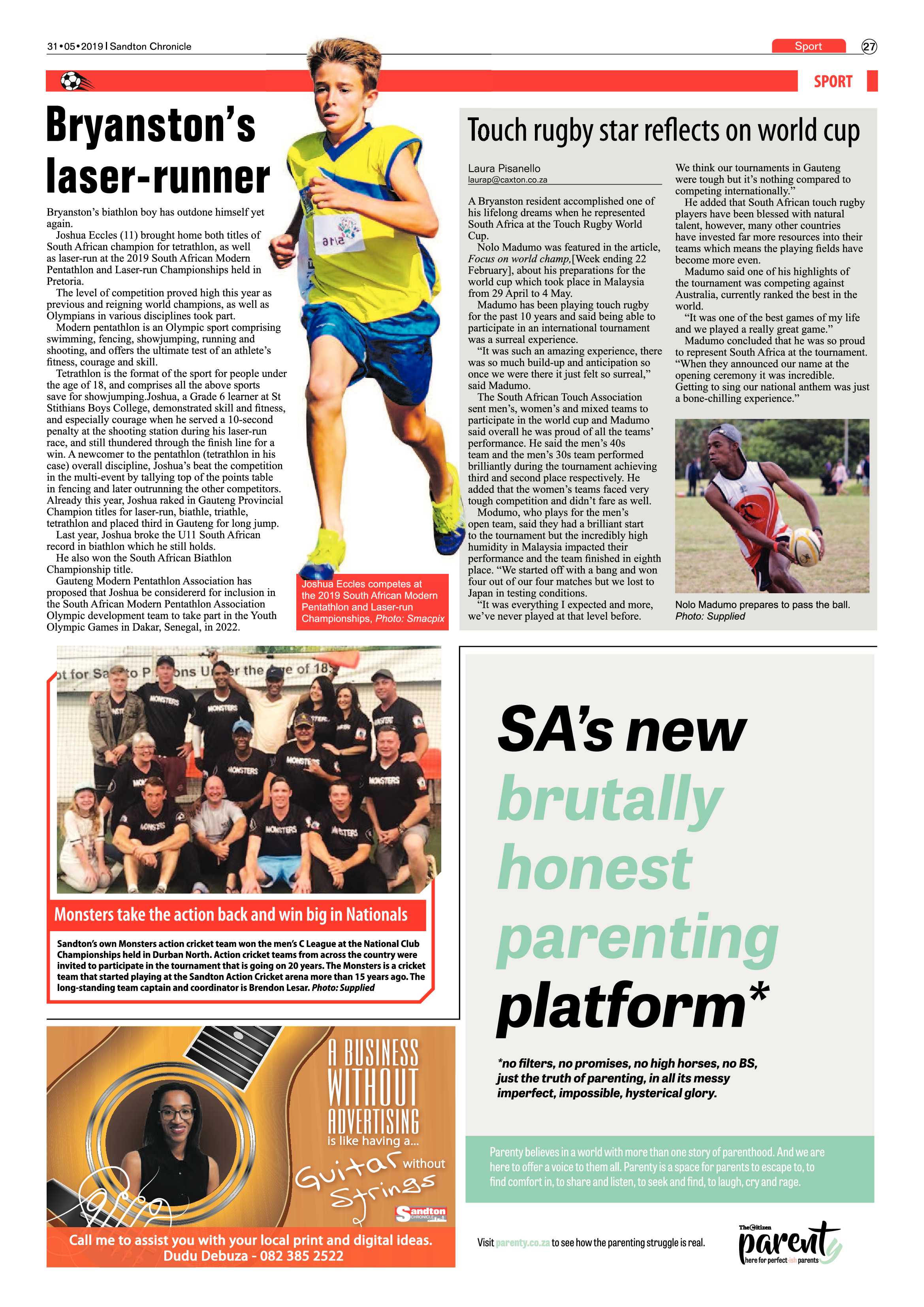 Sandton Chronicle 31 May, 2019 page 27