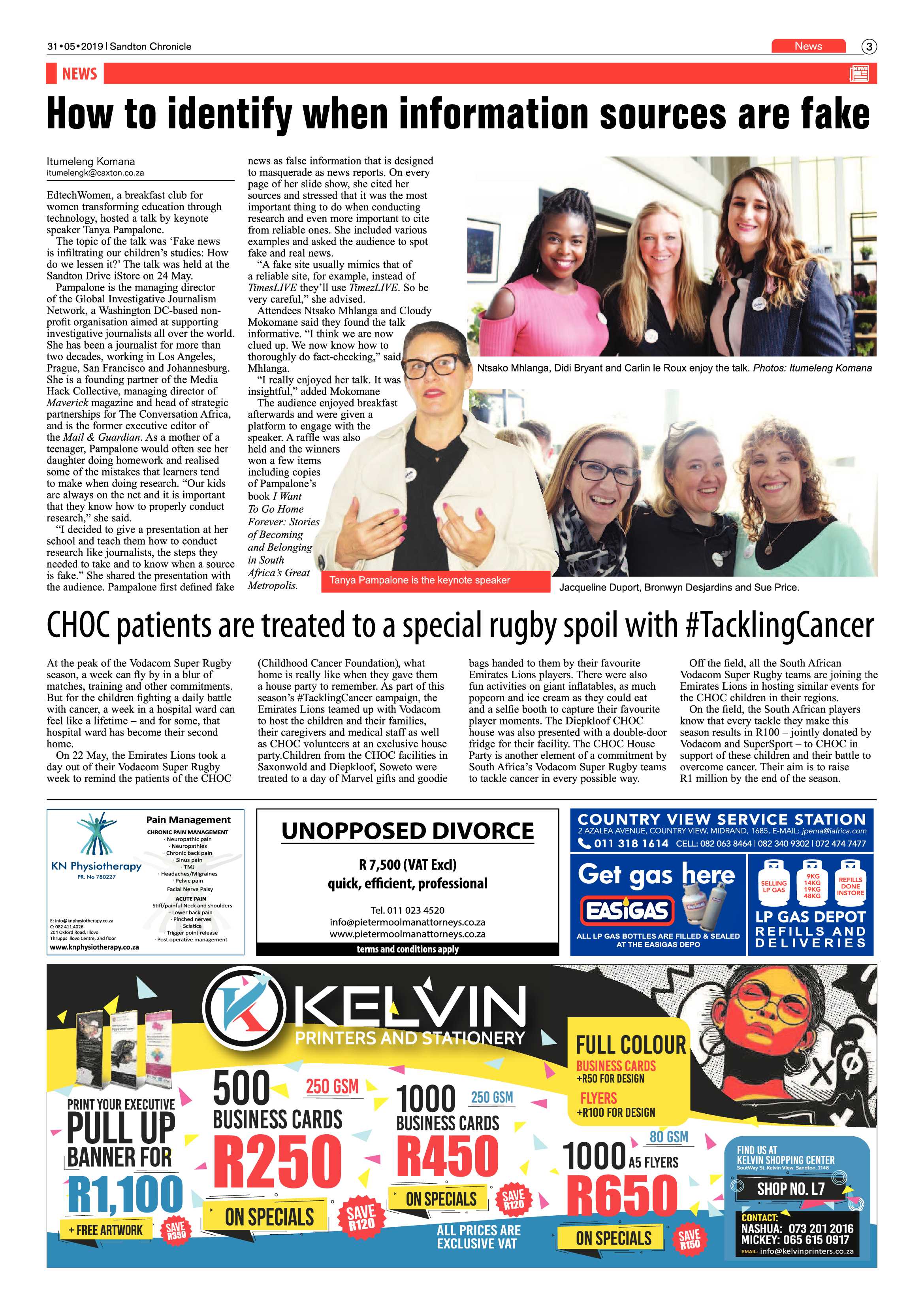 Sandton Chronicle 31 May, 2019 page 3