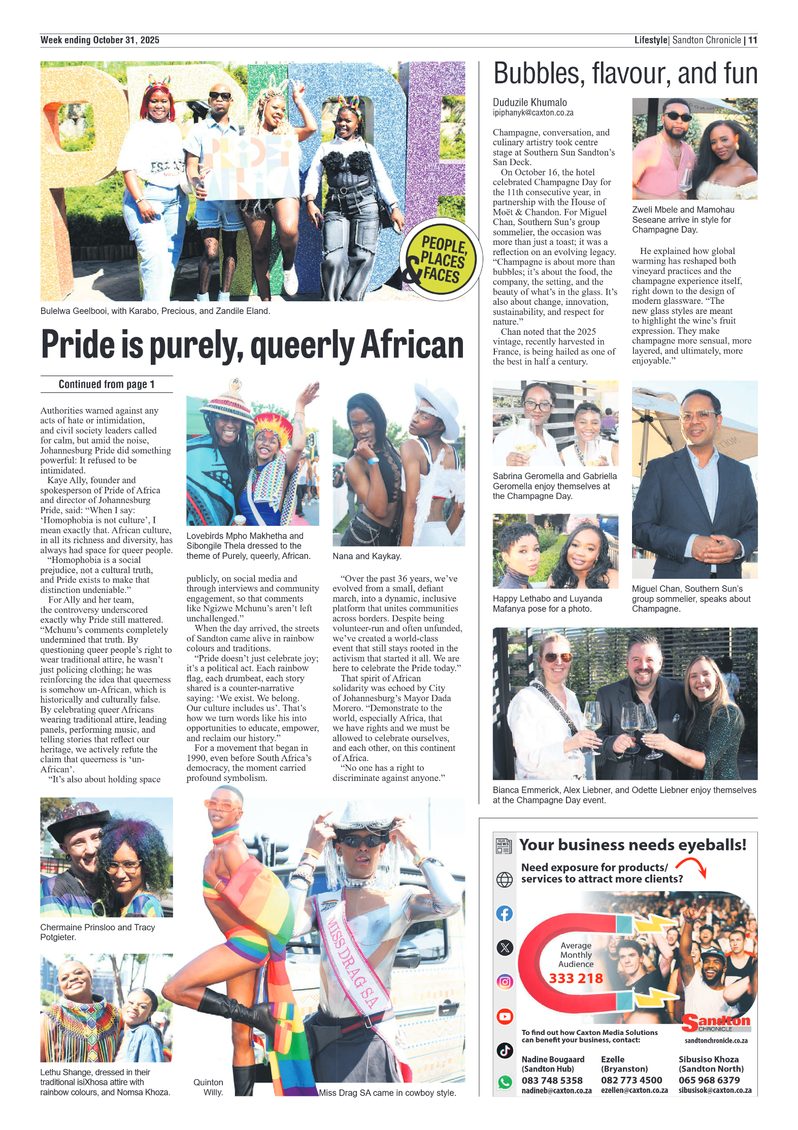 Sandton Chronicle 31 October 2025 page 11