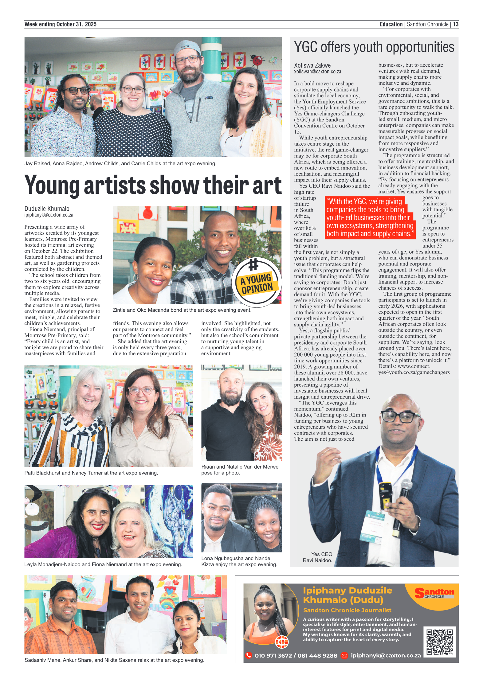 Sandton Chronicle 31 October 2025 page 13