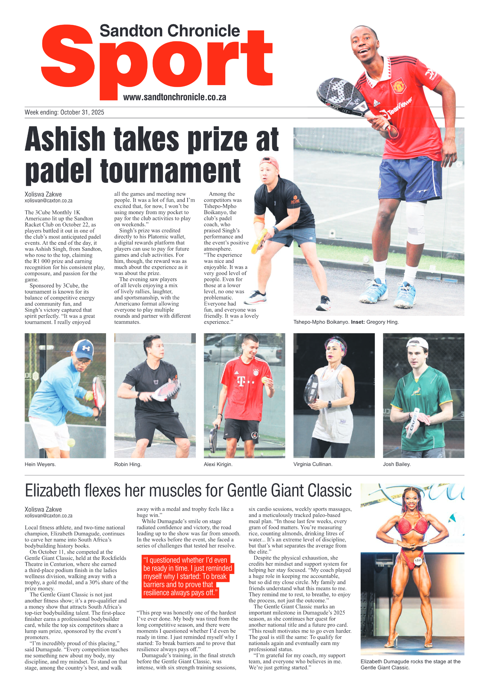 Sandton Chronicle 31 October 2025 page 16